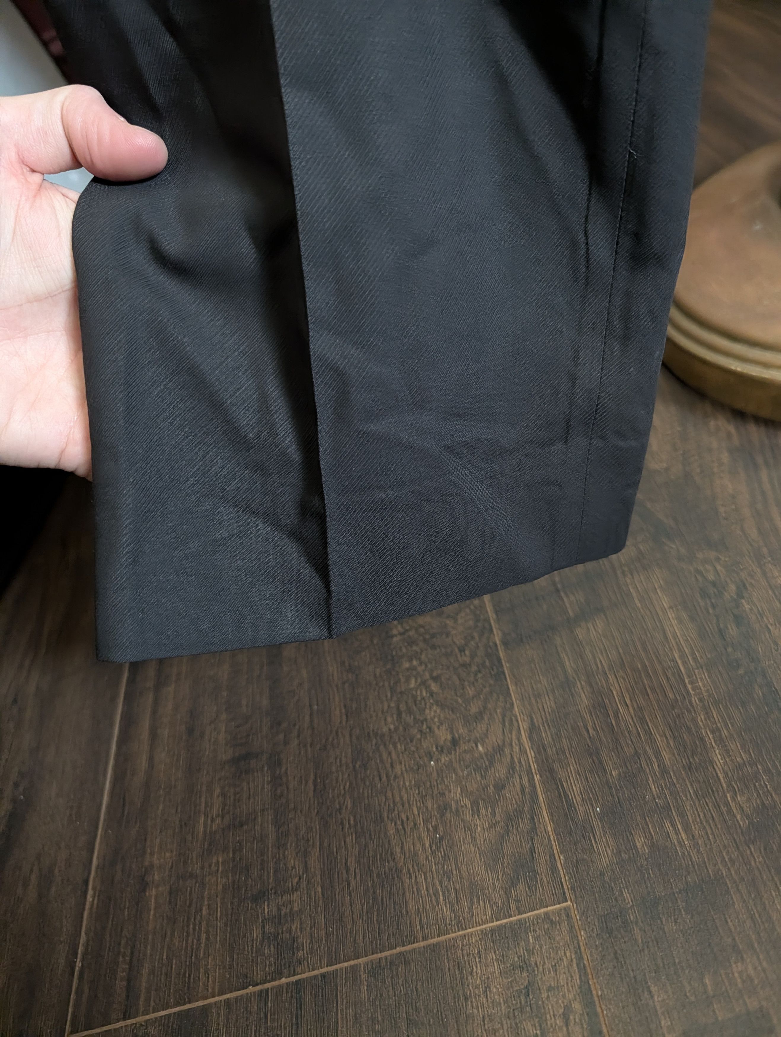 Trussini Black Super 100s Wool Steep Twill Italy Trousers 50 Size US 33 - 7 Thumbnail