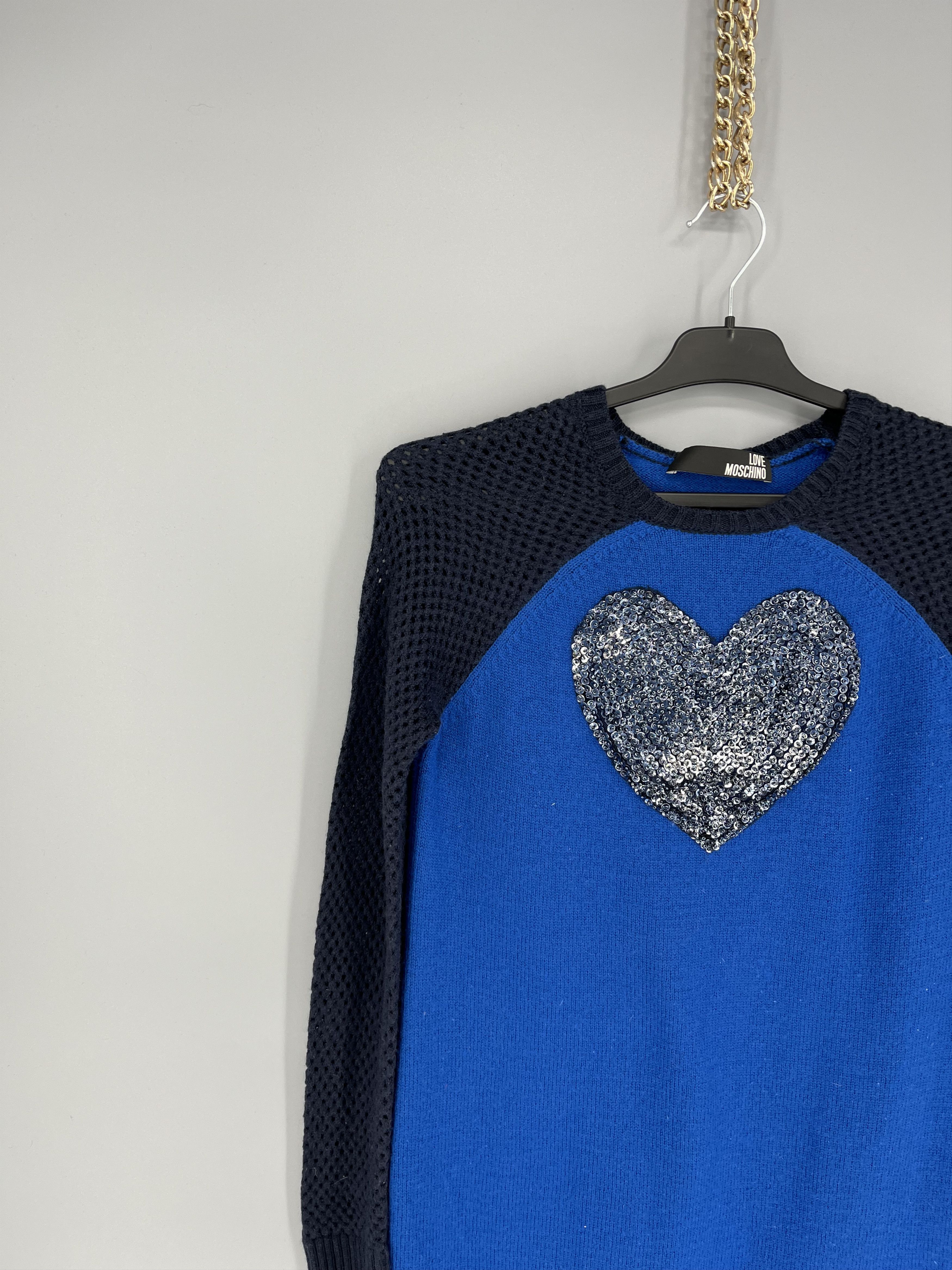 Moschino Moschino Wool Mini Dress Central Heart Logo Size S / US 4 / IT 40 - 4 Thumbnail