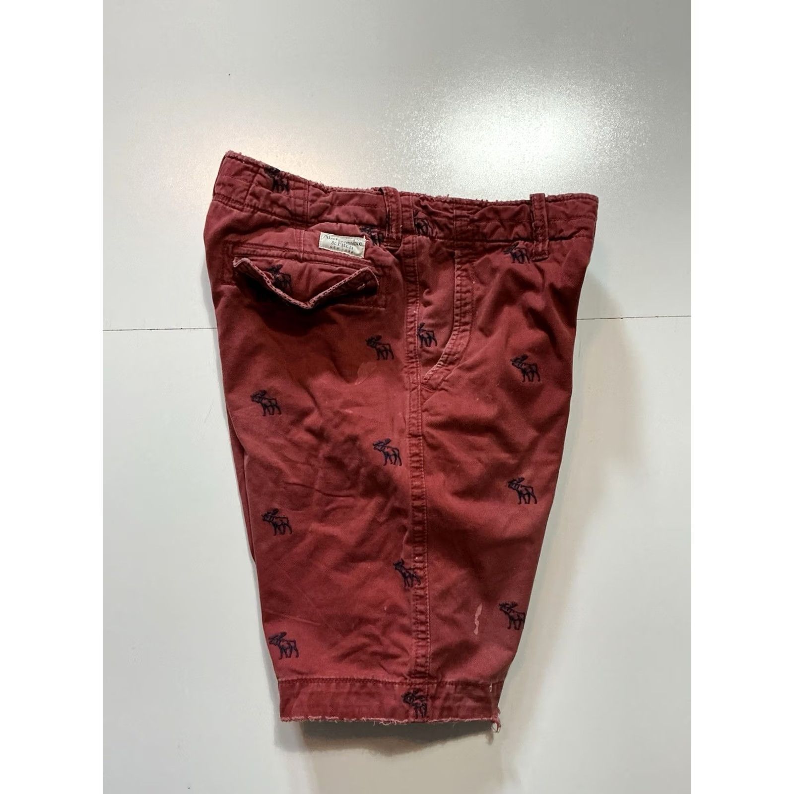 Abercrombie & Fitch VINTAGE Abercrombie & Fitch Cargo Utility Shorts Moose Embroidered Red 30 Mens Y2K Size US 30 / EU 46 - 2 Thumbnail