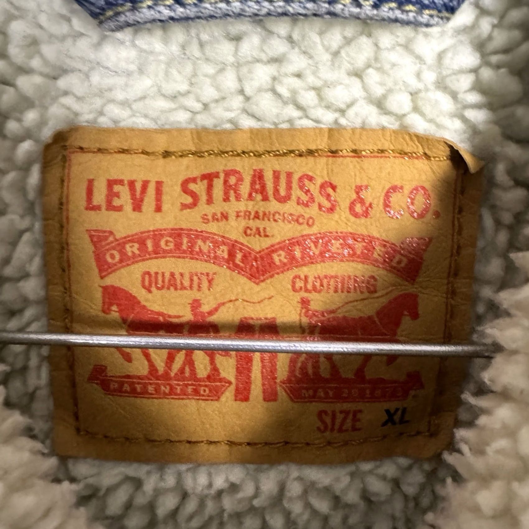 Levi's VINTAGE Levi's Jacket Men XL Denim Trucker Lined Sherpa Bomber Utility 90s Hip Hop USA Mens Size US XL / EU 56 / 4 - 5 Thumbnail