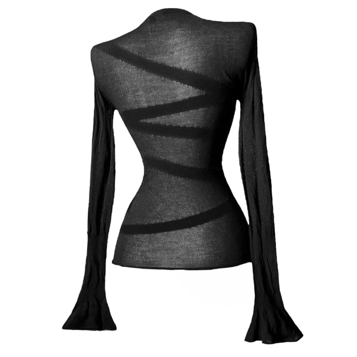 Gucci Tom Ford for Gucci sheer silk blouse top with drapery Size XS / US 0-2 / IT 36-38 - 2 Thumbnail