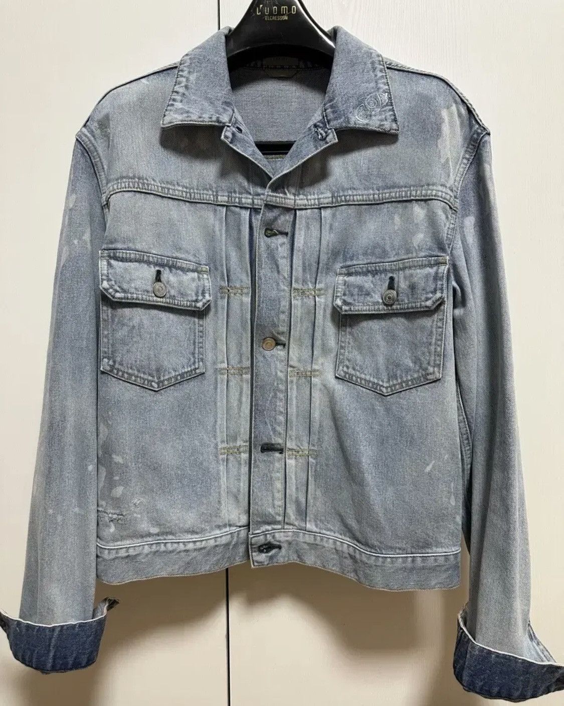 Dior Dior Homme Christian Dior Back Washed Denim Jacket Size US M / EU 48-50 / 2 - 1 Thumbnail