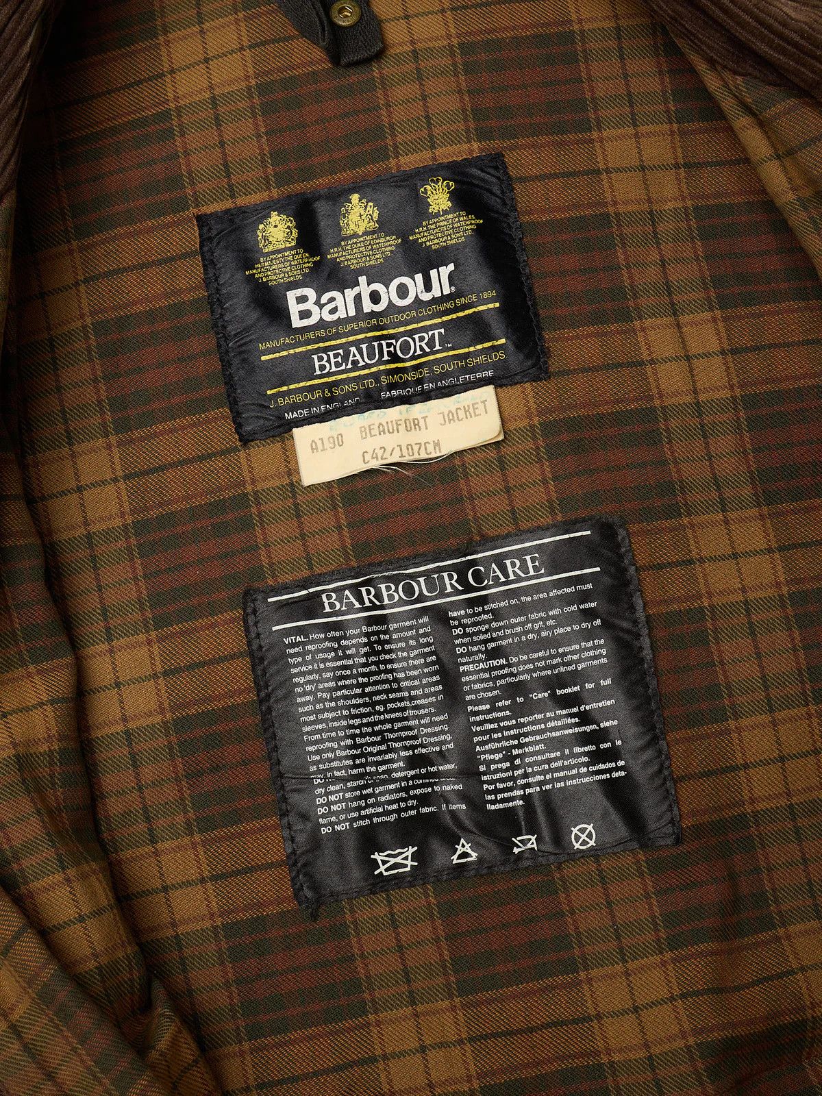 Barbour Vintage BARBOUR Beaufort Motorcycle Wax Jacket 3 Crest Size US L / EU 52-54 / 3 - 7 Thumbnail