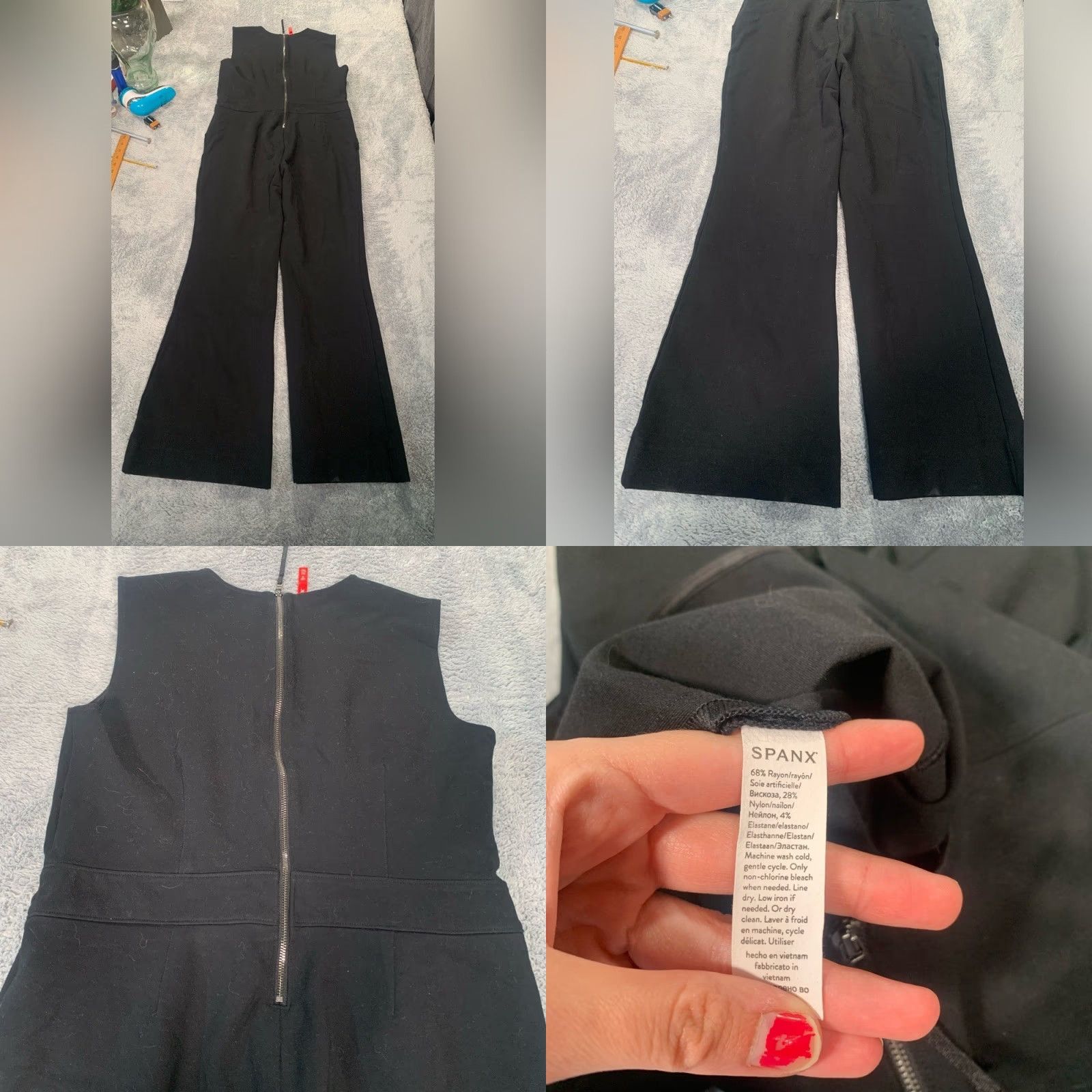 Spanx SPANX Jumpsuit Women L Black One-Piece Classic Style Size L Regular Size 36" / US 14 / IT 50 - 8 Thumbnail
