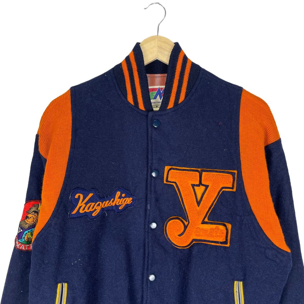 Japanese Brand × Vintage ❄️80s YAMATE VARSITY WOOL SNAP BUTTON JACKET Size US S / EU 44-46 / 1 - 2 Thumbnail