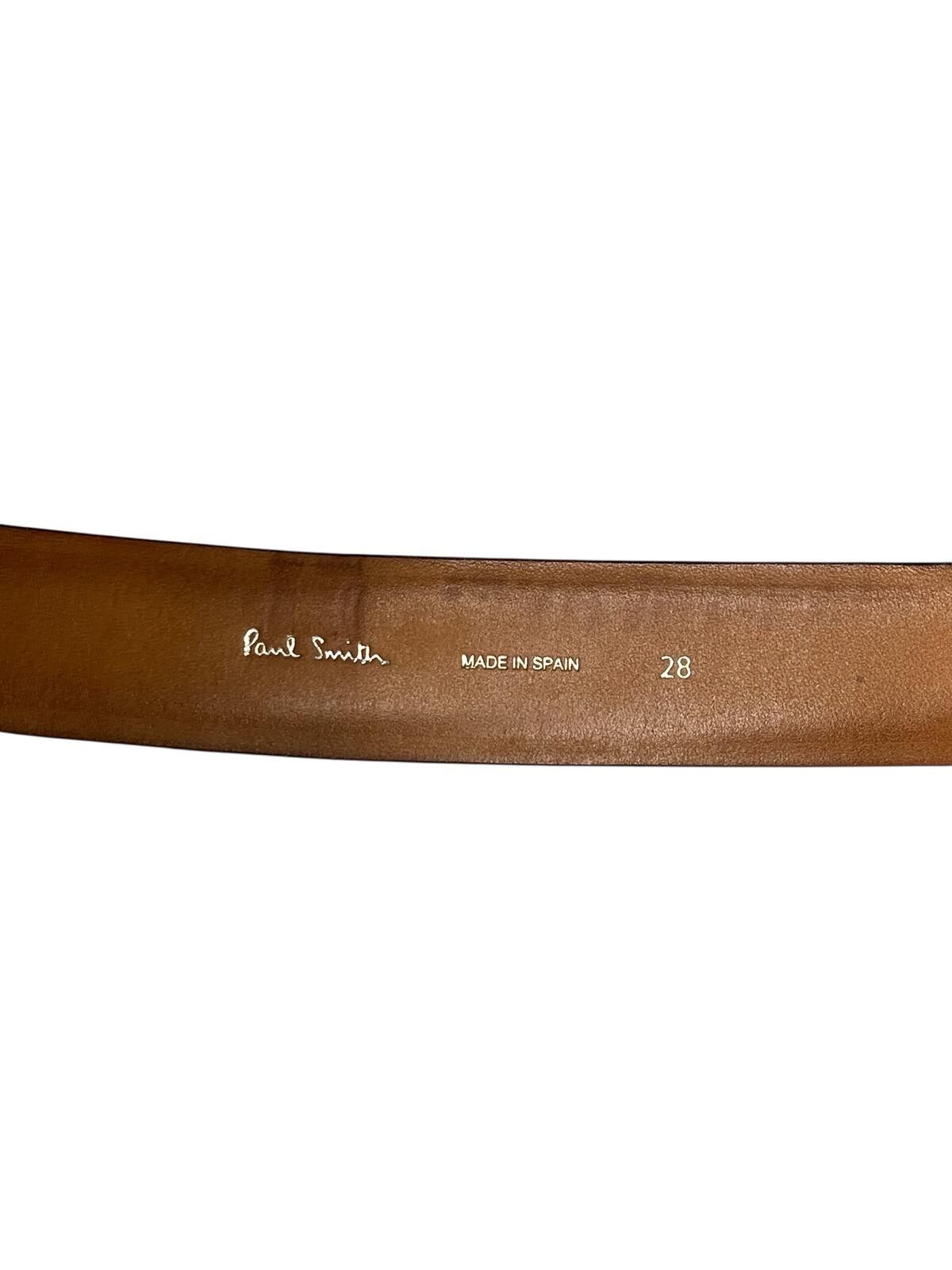 Paul Smith Paul Smith 3cm Leather Belt Brown Size 28 Made in Spain Size ONE SIZE - 3 Thumbnail