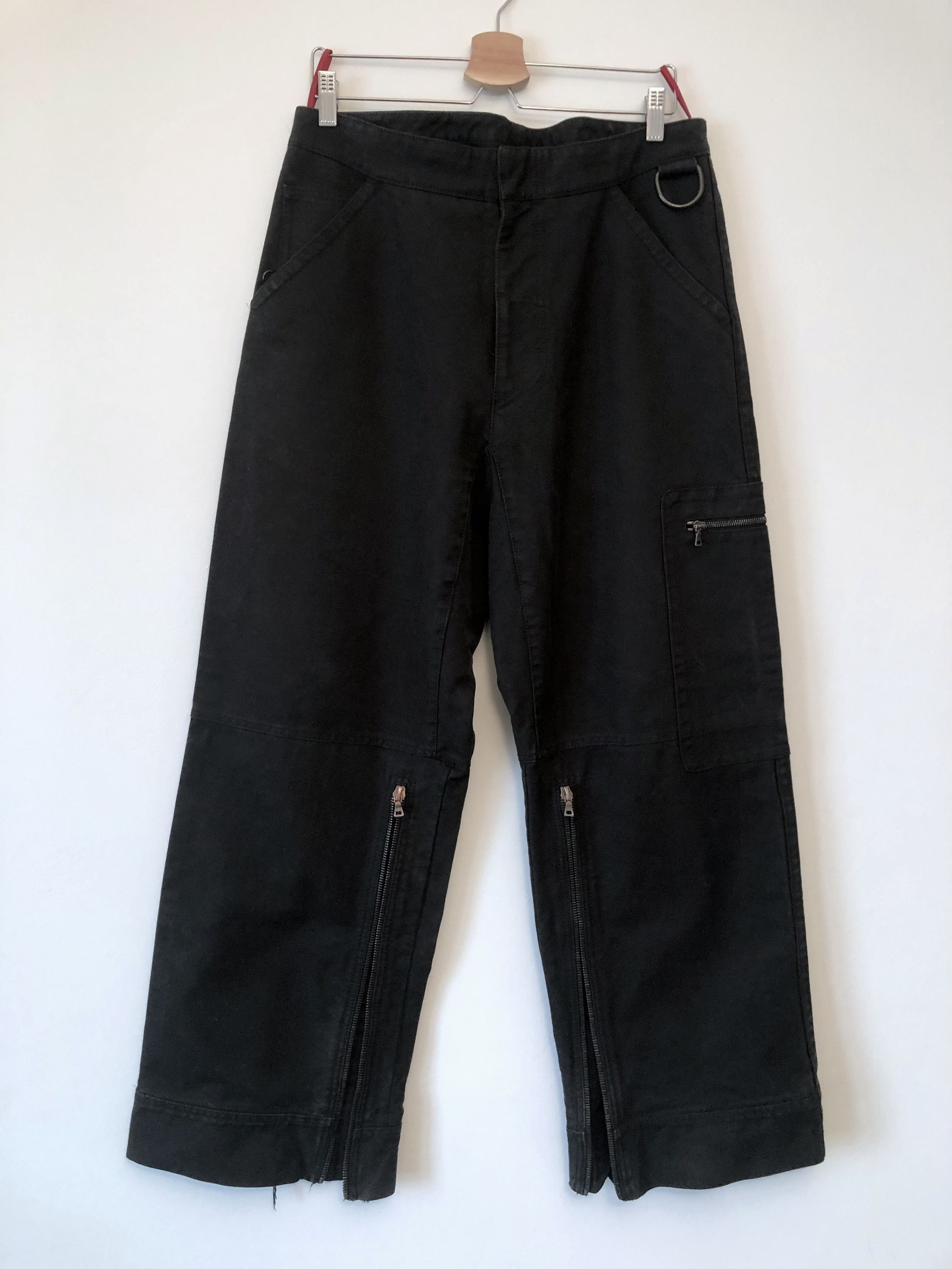 Prada wide linea Rossa zip pants Size US 34 / EU 50 - 1 Thumbnail