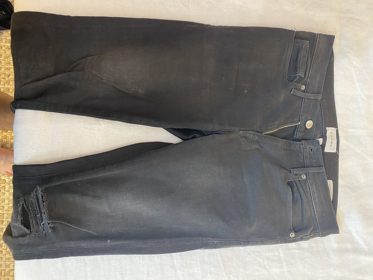 Frame Distressed Knee Skinny Jeans Size US 31 - 4 Thumbnail