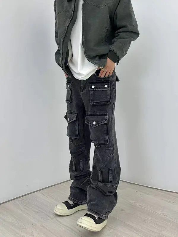 Japanese Brand Vintage Street Punk Hip Hop Multi-Pocket Workwear Jeans Size US 32 / EU 48 - 8 Thumbnail