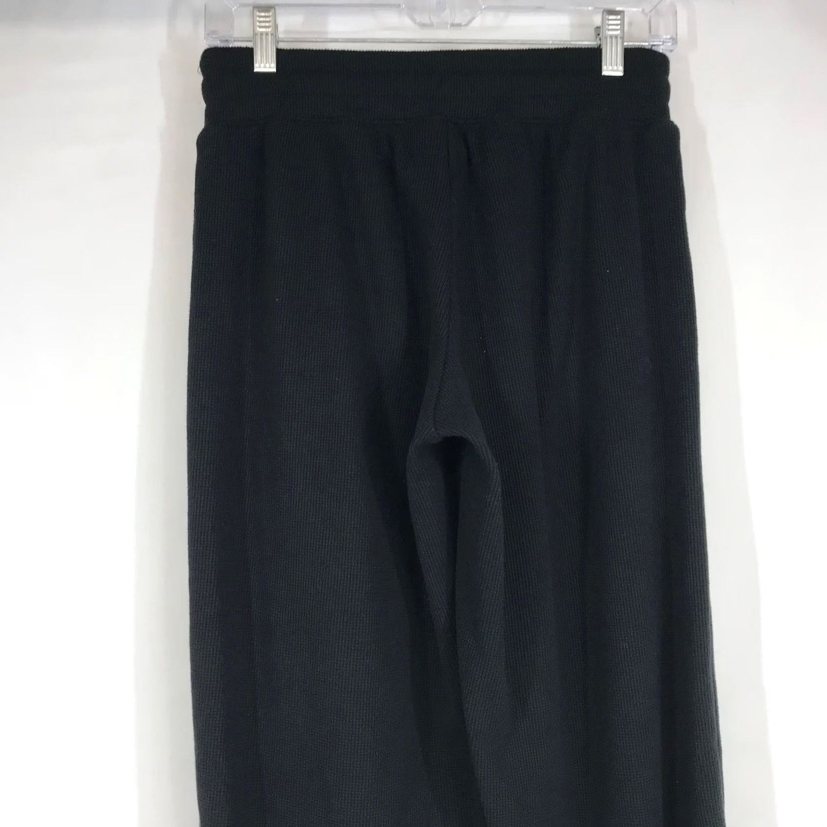 Vintage Gilly Hicks Women Jogger Black Tapered Waffle Knit Thermal Drawstring Long Size S Tall Size 28" / US 6 / IT 42 - 5 Thumbnail