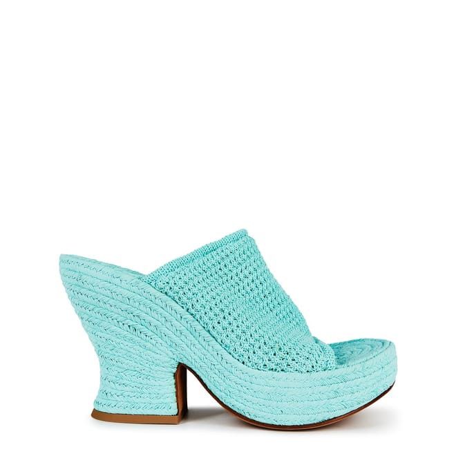Bottega Veneta Bottega Veneta Wedge High Heel Mules Size US 7 / IT 37 - 1 Thumbnail