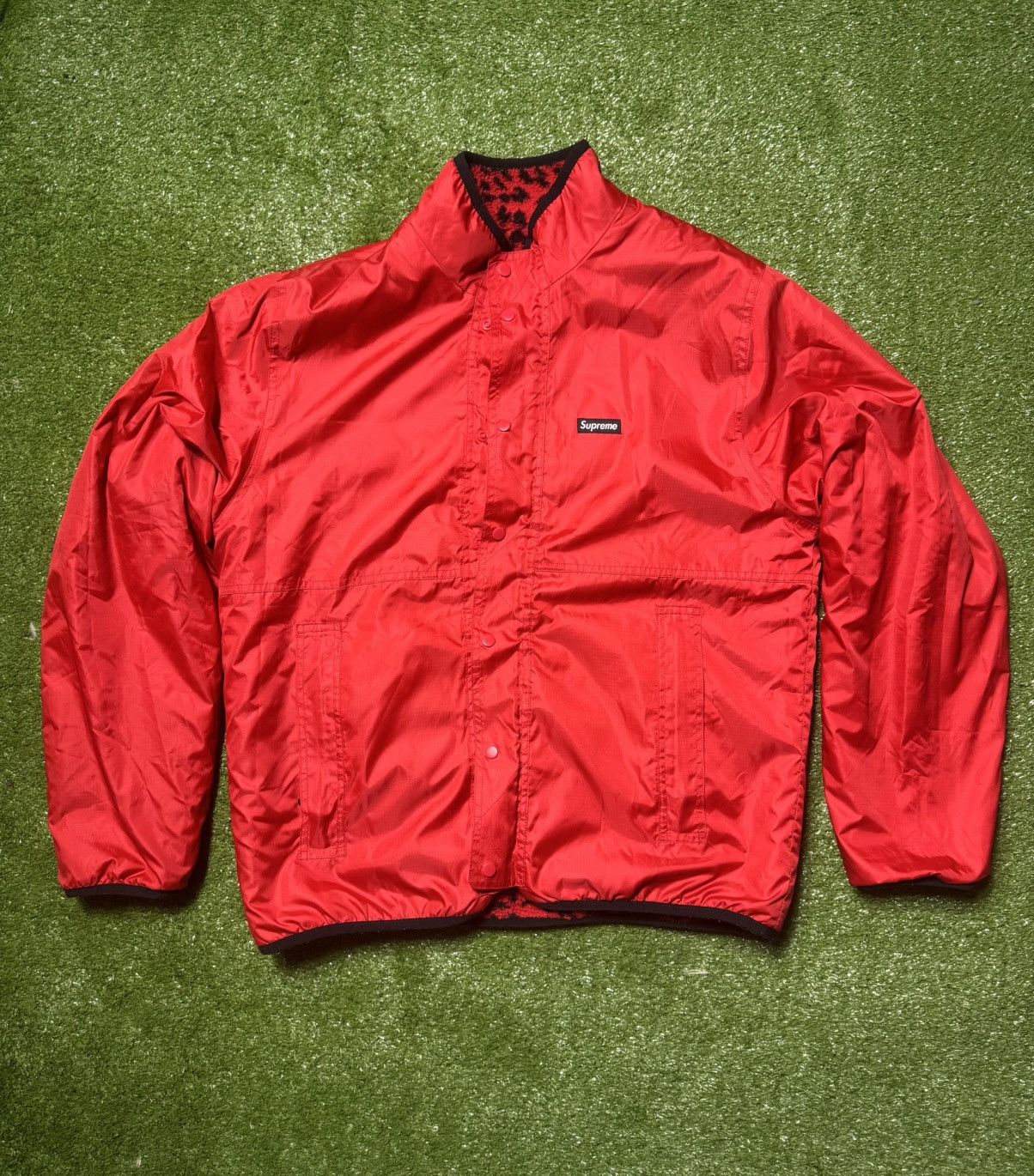 Supreme 2017 Supreme Leopard Fleece Reversible Jacket Size US M / EU 48-50 / 2 - 5 Thumbnail
