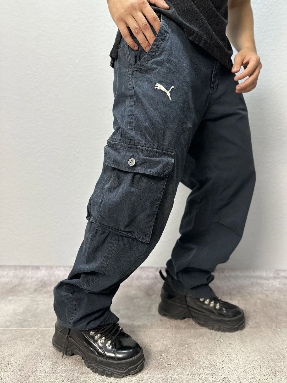 Puma × Vintage Vintage pants Puma cargo baggy streetstyle faded sk8 y2k Size US 32 / EU 48 - 8 Thumbnail