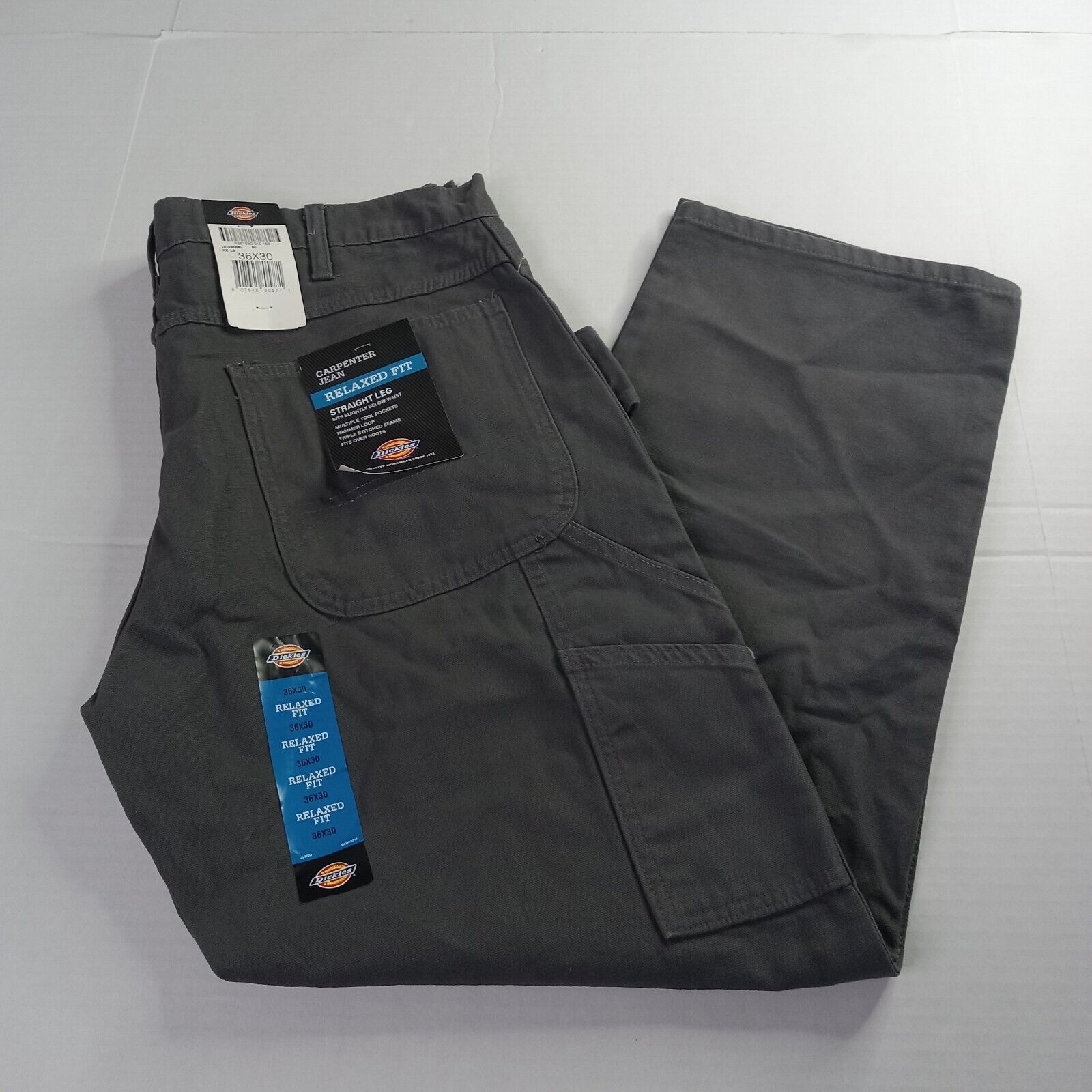 Dickies Dickies Carpenter Jeans Mens 36x30 Gray Relaxed Fit Straight Size US 36 / EU 52 - 1 Thumbnail
