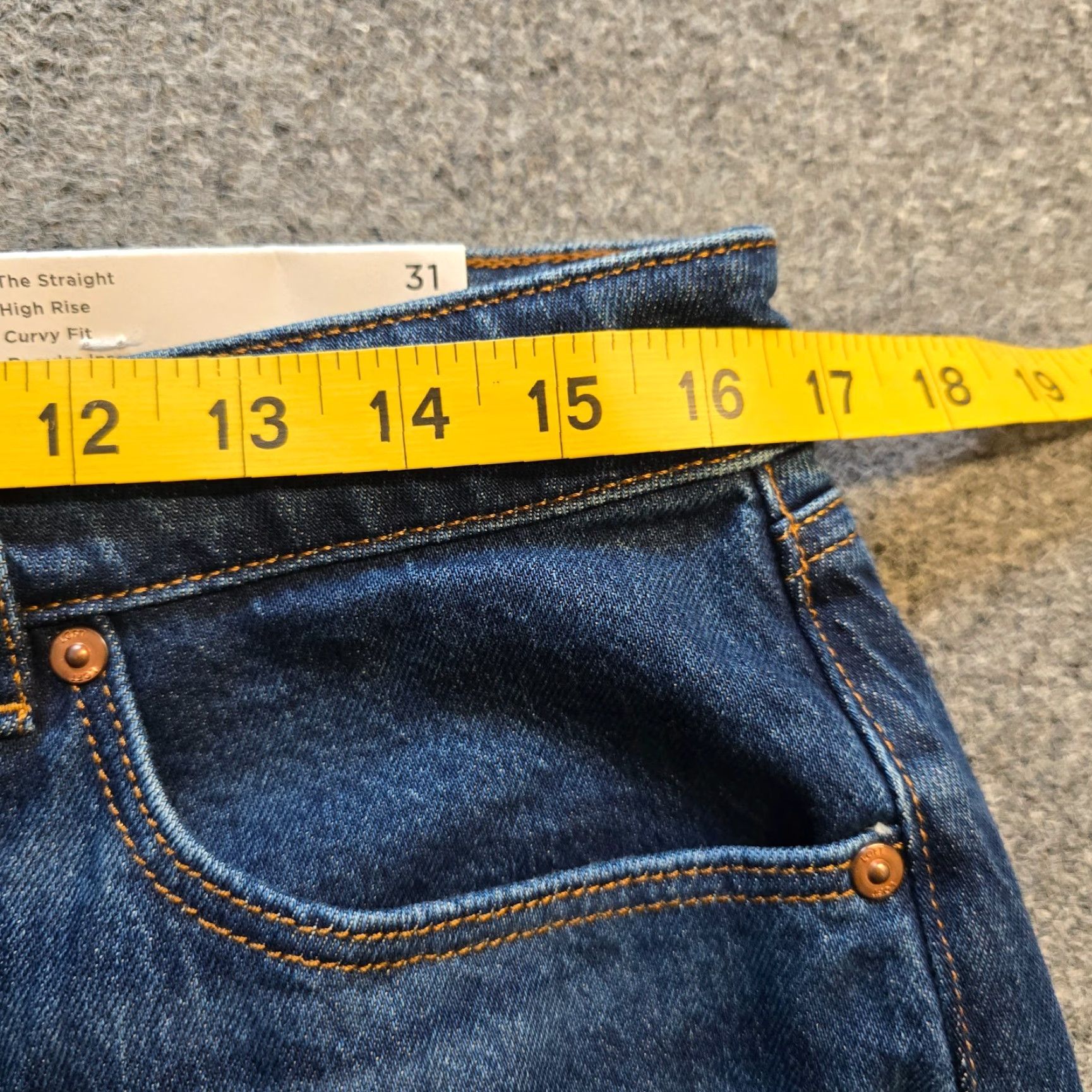 Loft LOFT Jeans Womens 31 Blue Straight High Rise Curvy Stretch Capsule Casual Shirt Size 24" / US 00 / IT 34 - 6 Thumbnail