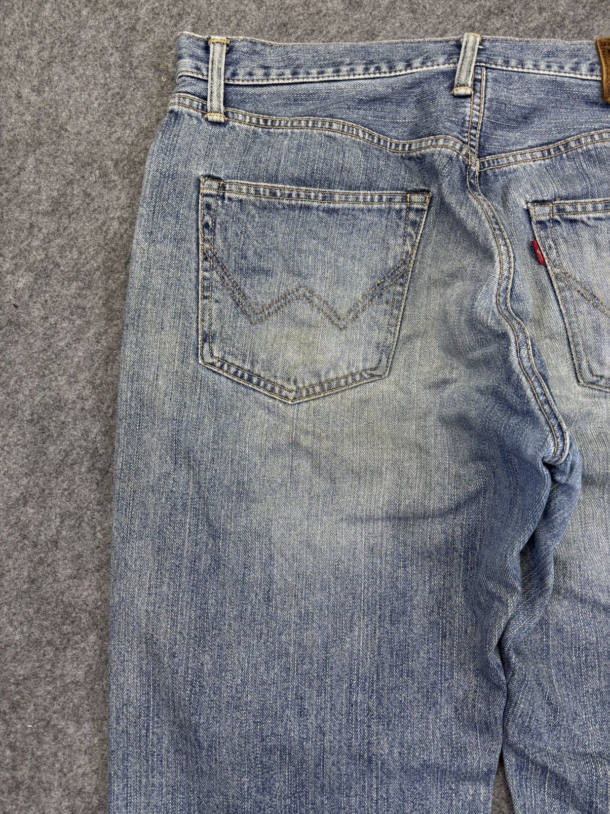 Edwin 💥Thrashed💥Vtg Edwin 445 Loose Heavy Distressed Denim F942 Size US 36 / EU 52 - 11 Thumbnail