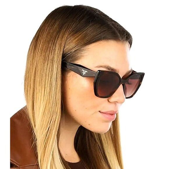 Prada NEW PRADA SUNGLASSES PR19ZSF 2AU6S1, PR 19ZSF 2AU6S1 HAVANA Size ONE SIZE - 2 Thumbnail