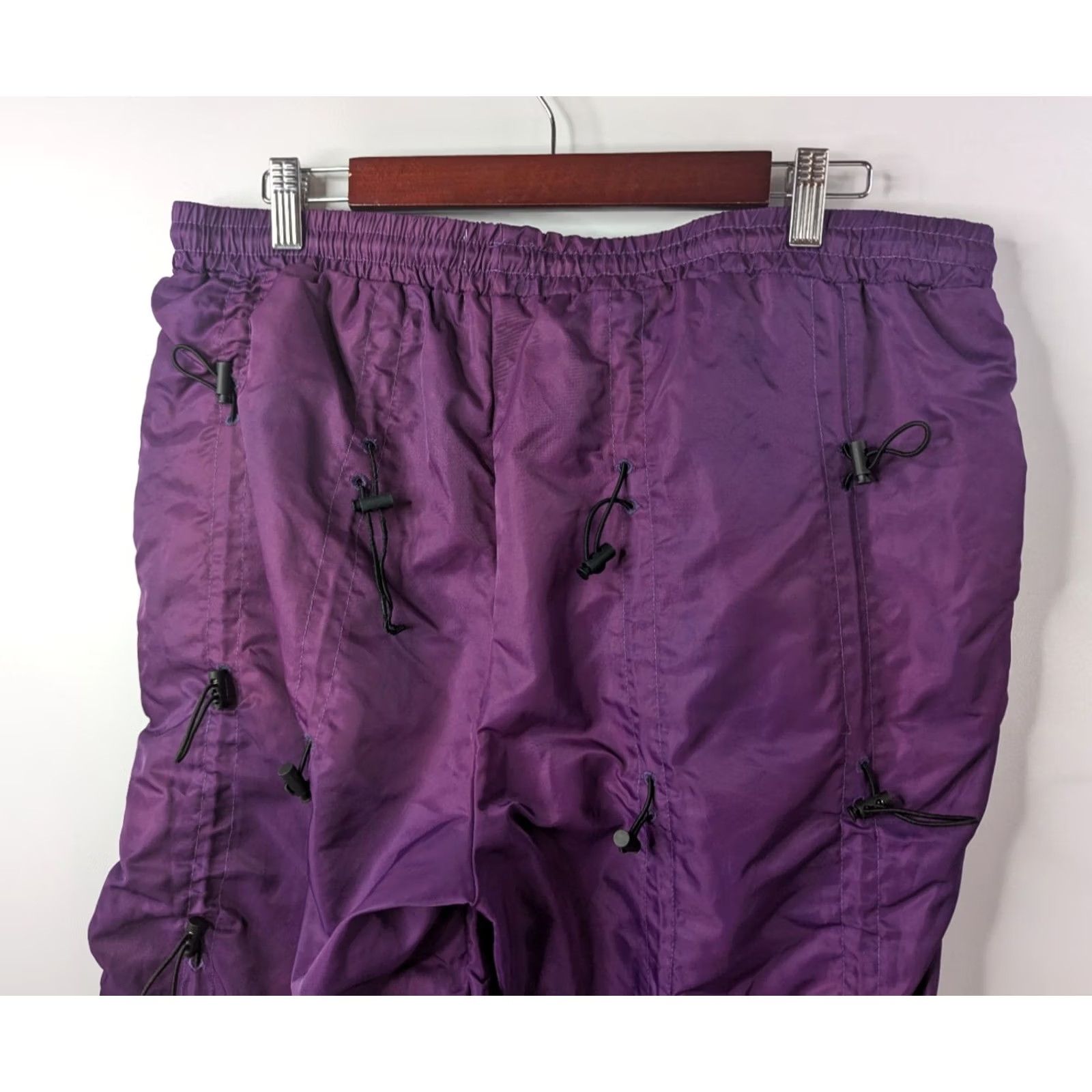 Vintage EPTM. Jogger Pants XL-36 Purple Bungee Drawstring Utility 40" Inseam Tracks Activewear Men Venise Size US 36 / EU 52 - 5 Thumbnail