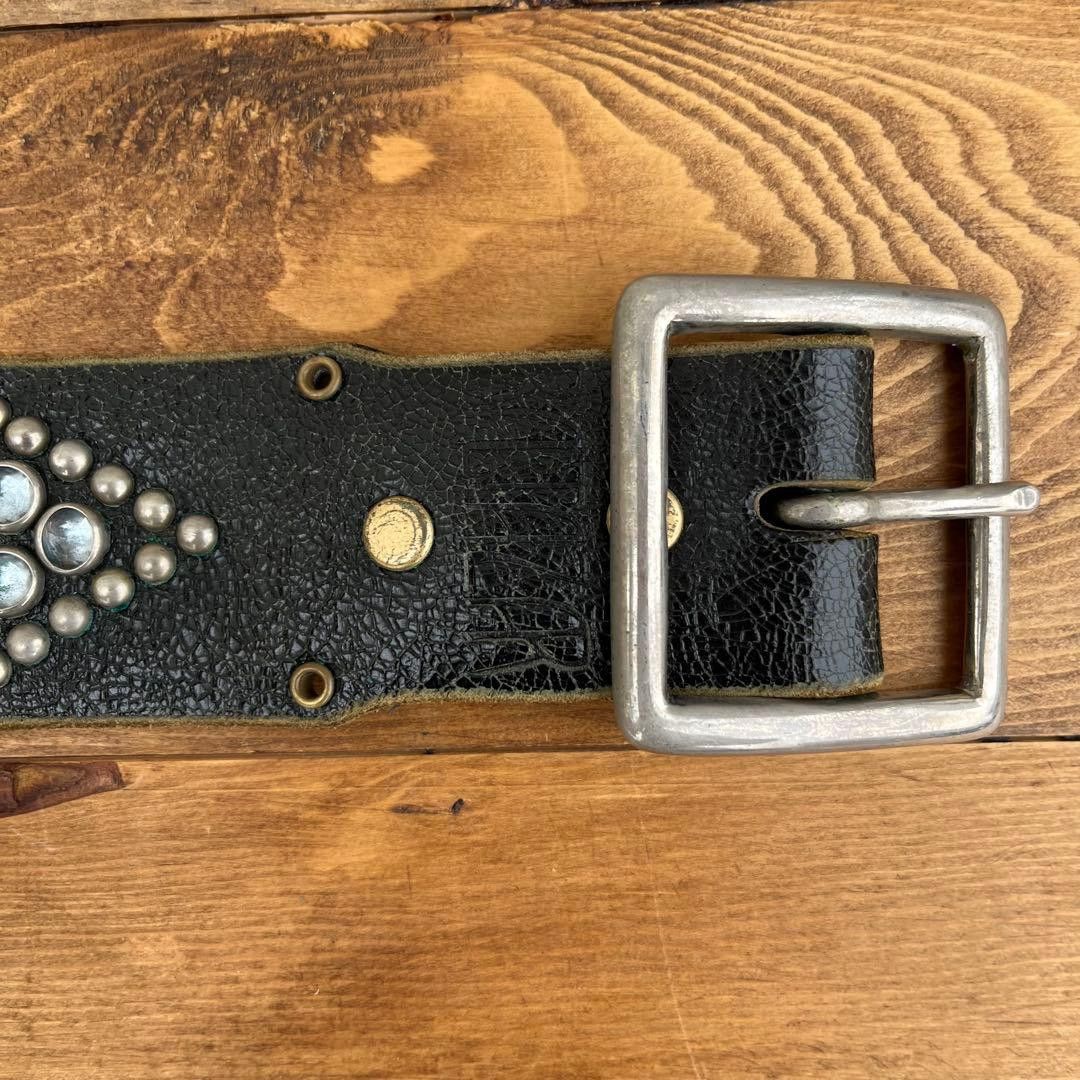 Hysteric Glamour Baltazar Studded Crystal Leather Belt Size ONE SIZE - 7 Thumbnail