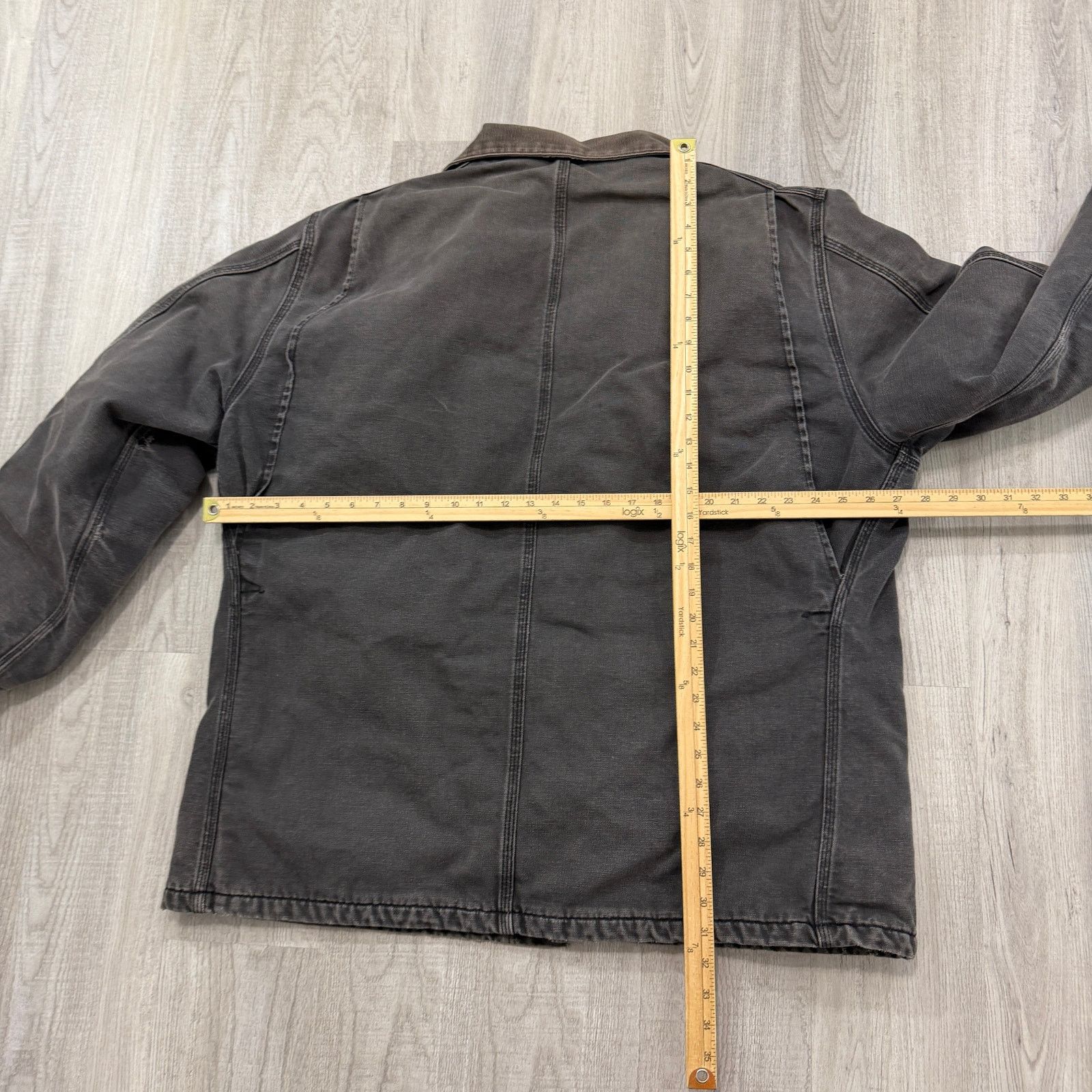 Carhartt Vintage Carhartt Canvas Jacket 2XL Black Faded Distressed Size US XXL / EU 58 / 5 - 10 Thumbnail