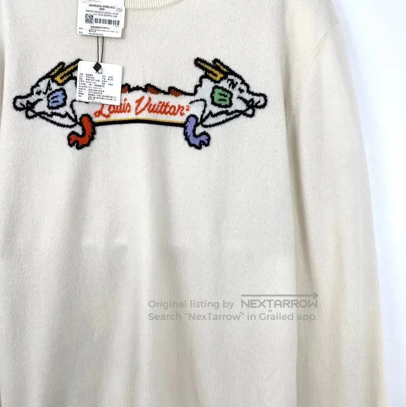 Louis Vuitton Louis Vuitton Men's Cream Long Sleeve Knitwear . Size US XXL / EU 58 / 5 - 4 Thumbnail