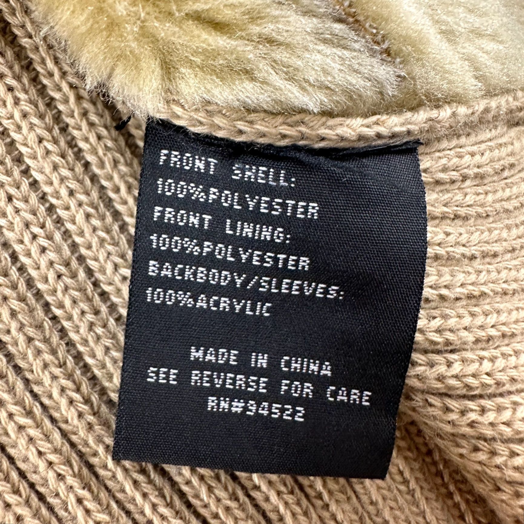 Vintage VINTAGE Questions Jacket Womens M Brown Faux Suede Fur Polyester Ribbed Knit 90s Bomber Hooded Button Long Sleeve Z2K Size M / US 6-8 / IT 42-44 - 7 Thumbnail