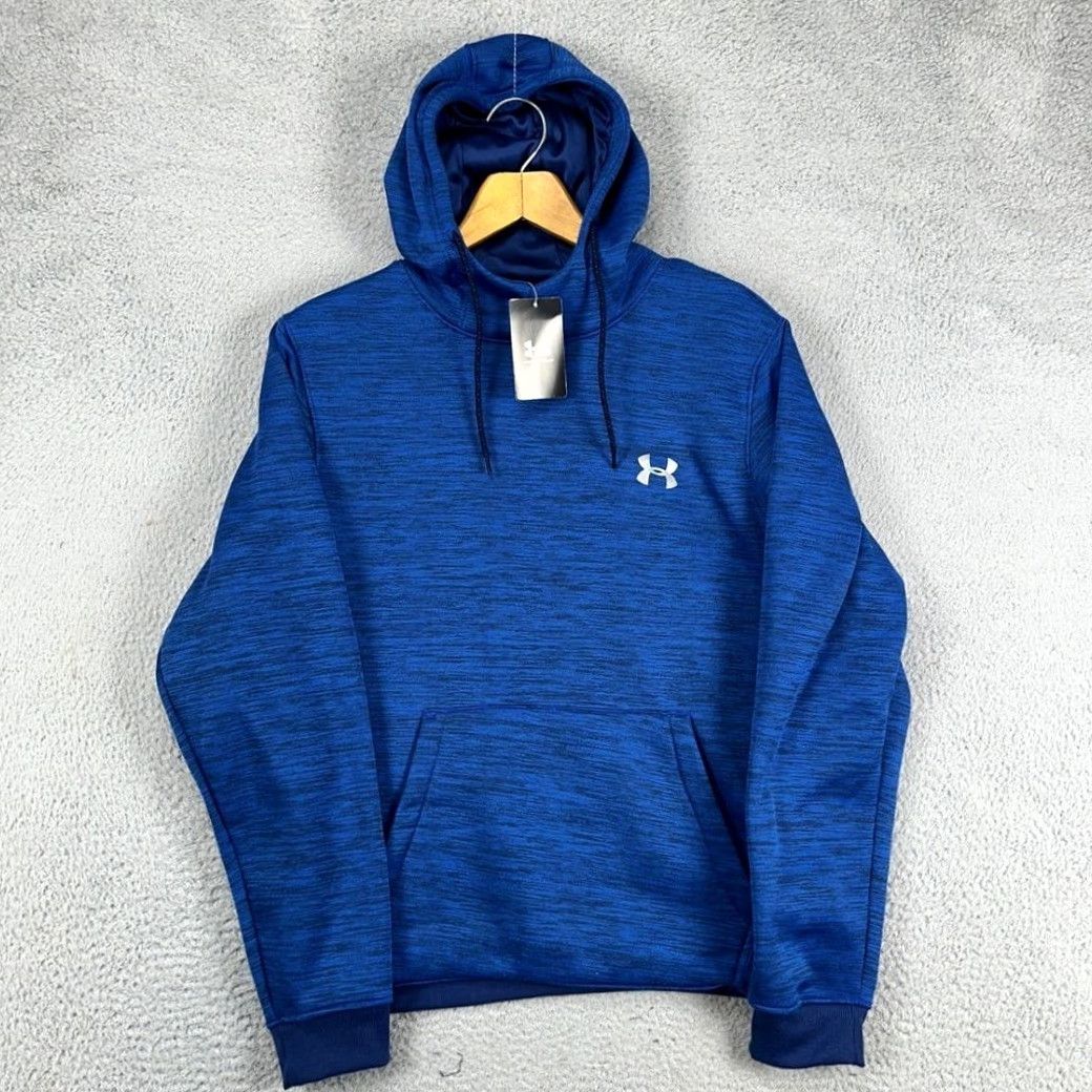 Under Armour Under Armour Mens Hoodie Sweatshirt Medium Blue Heather Drawstring Pullover NEW Size US M / EU 48-50 / 2 - 5 Thumbnail