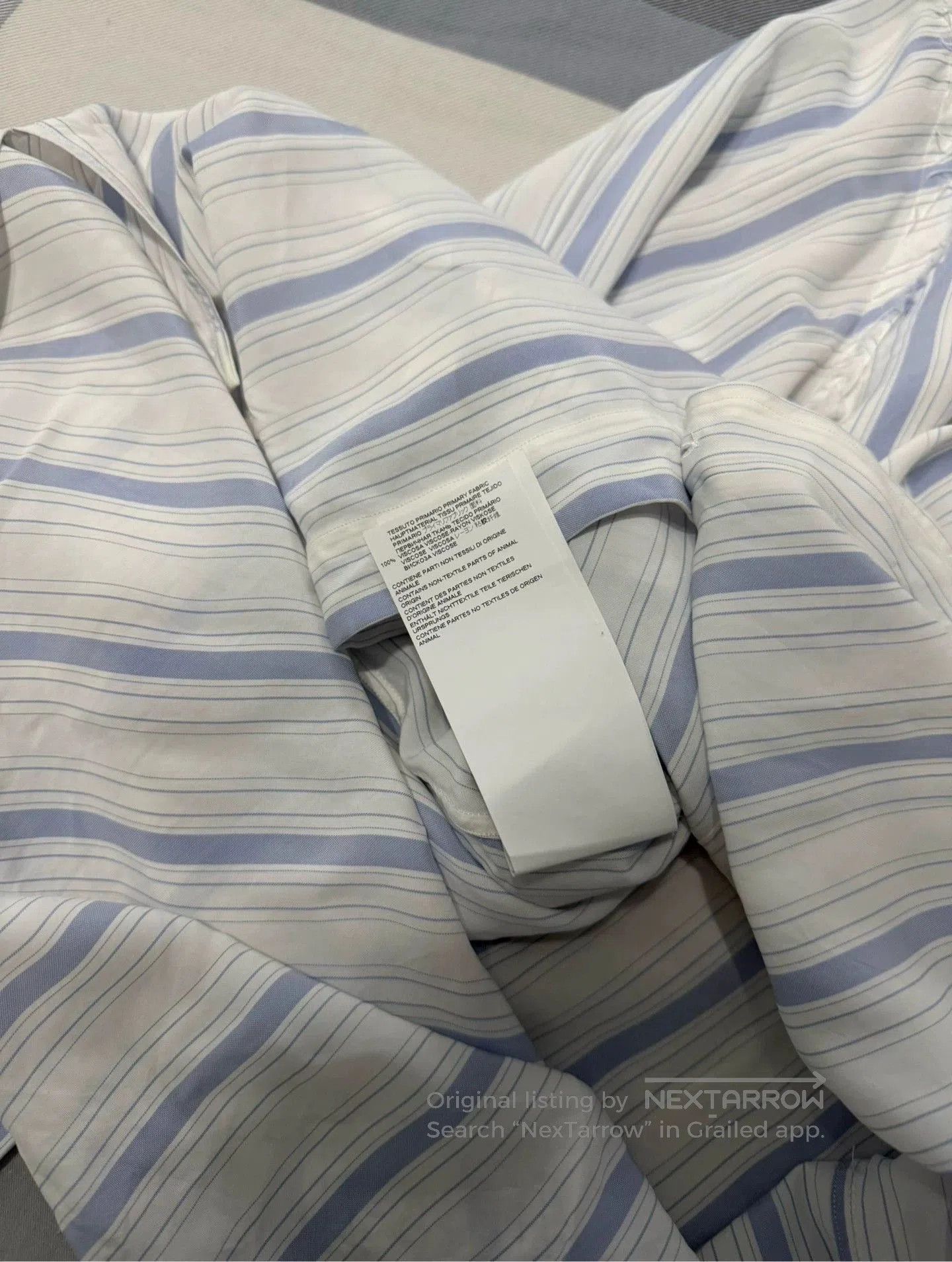 Maison Margiela White Striped Long Sleeve Button-Up Shirt. Size US XXS / EU 40 - 9 Thumbnail
