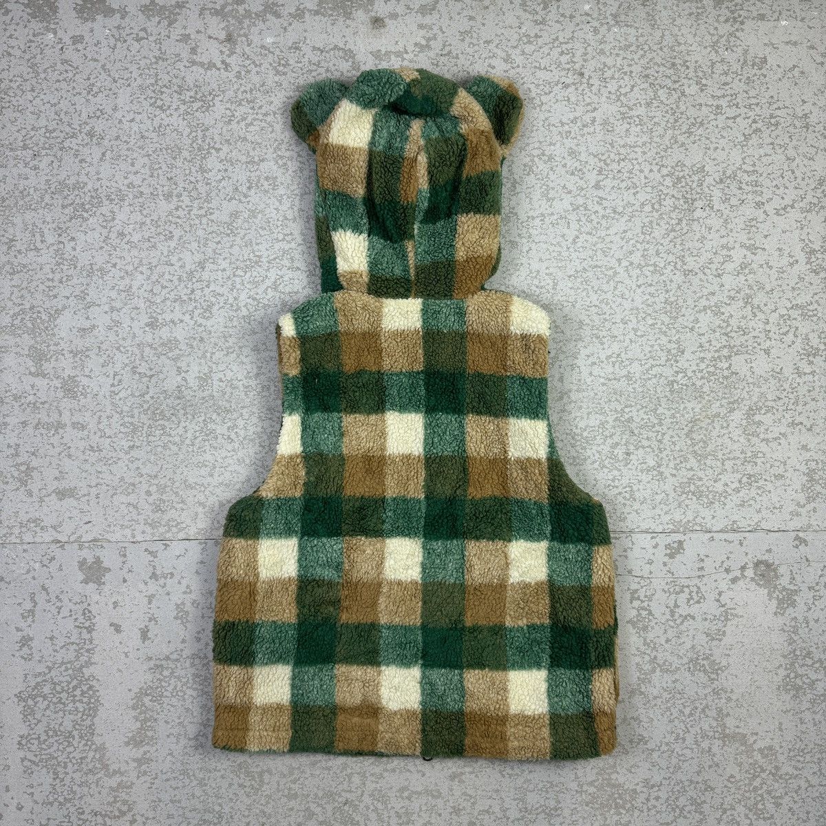 Ne-Net Né-net Bear Plaid Fleece Hoodie Vest Jacket Size US S / EU 44-46 / 1 - 5 Thumbnail