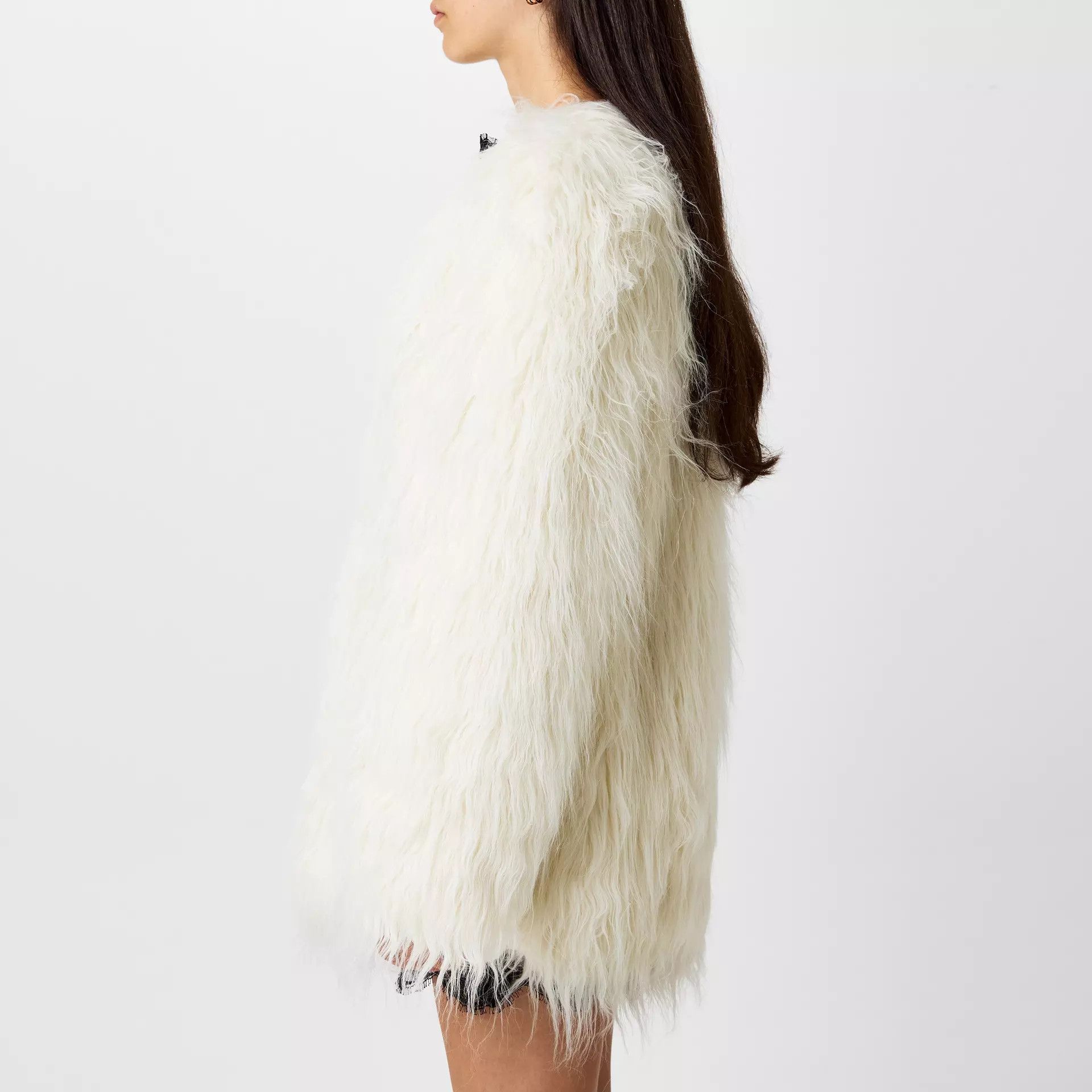 Saint Laurent Paris o1bcso1str1225 Manteau Faux Fur Arctique in White Size XS / US 0-2 / IT 36-38 - 5 Thumbnail