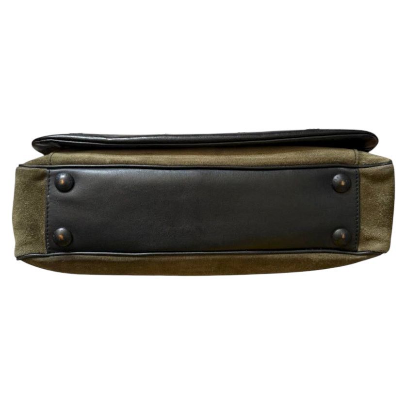 Rag & Bone Rag & Bone Olive Green/Black Suede Leather Bag Purse Size ONE SIZE - 6 Thumbnail