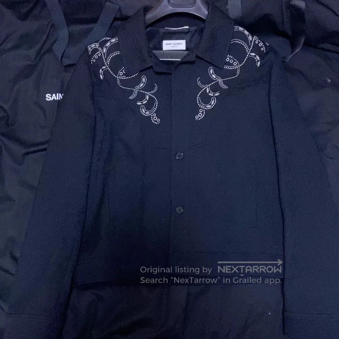 Saint Laurent Paris Saint Laurent Men's Beaded Studded Jacket. Size US M / EU 48-50 / 2 - 1 Thumbnail