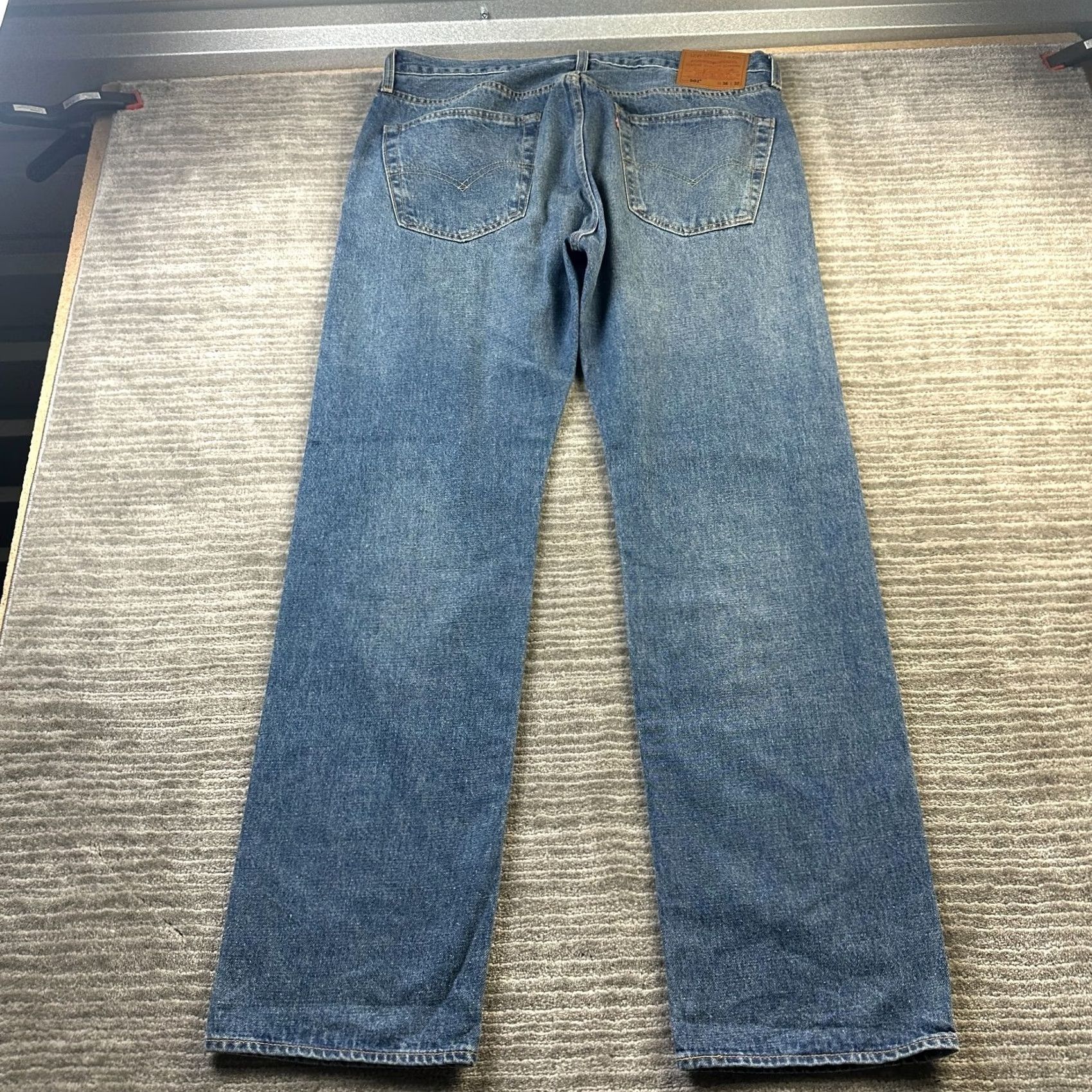 Levi's Levi's 501 Jeans Mens 36x32 Blue Denim Straight Regular Vintage No 90s Theme Size US 36 / EU 52 - 2 Thumbnail