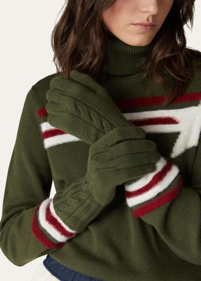 Loro Piana o1srvl11e1124 Size: OS / Courchevel Gloves in Green Size ONE SIZE - 3 Thumbnail