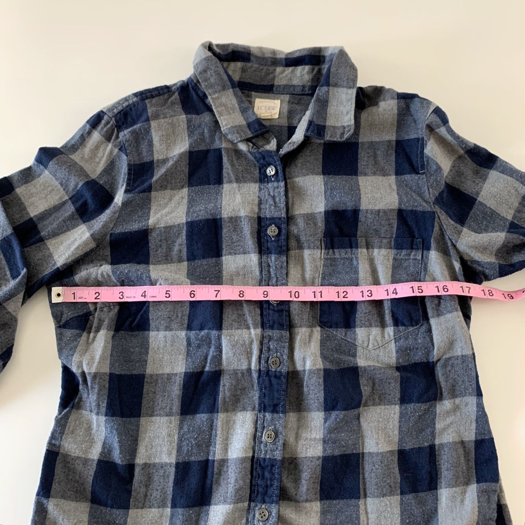 J.Crew J.CREW Plaid Button-Up Long Sleeve Top Women's M Blue Gray Shirt Size M / US 6-8 / IT 42-44 - 5 Thumbnail