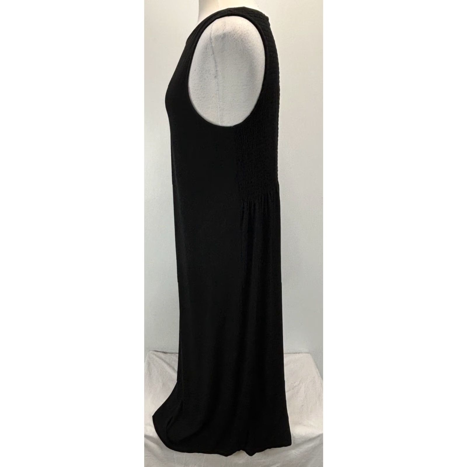 J. Jill VINTAGE J. Jill Maxi Dress Sleeveless L Women Black Boho Summer Casual Modern Size L / US 10 / IT 46 - 2 Thumbnail