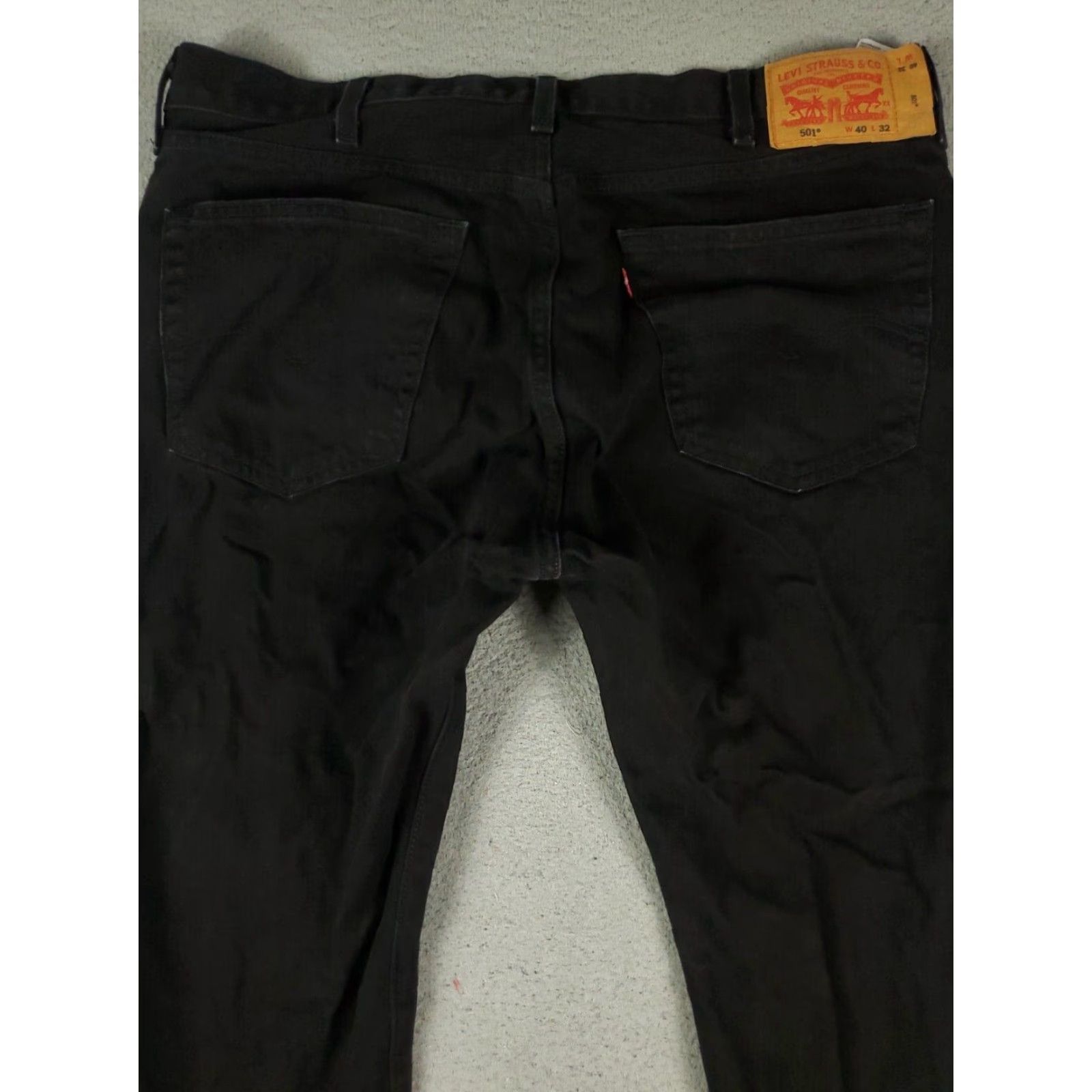 Levi's Levis Mens 40x32 501 Black Straight Leg Denim Jeans Pants Size US 40 / EU 56 - 7 Thumbnail