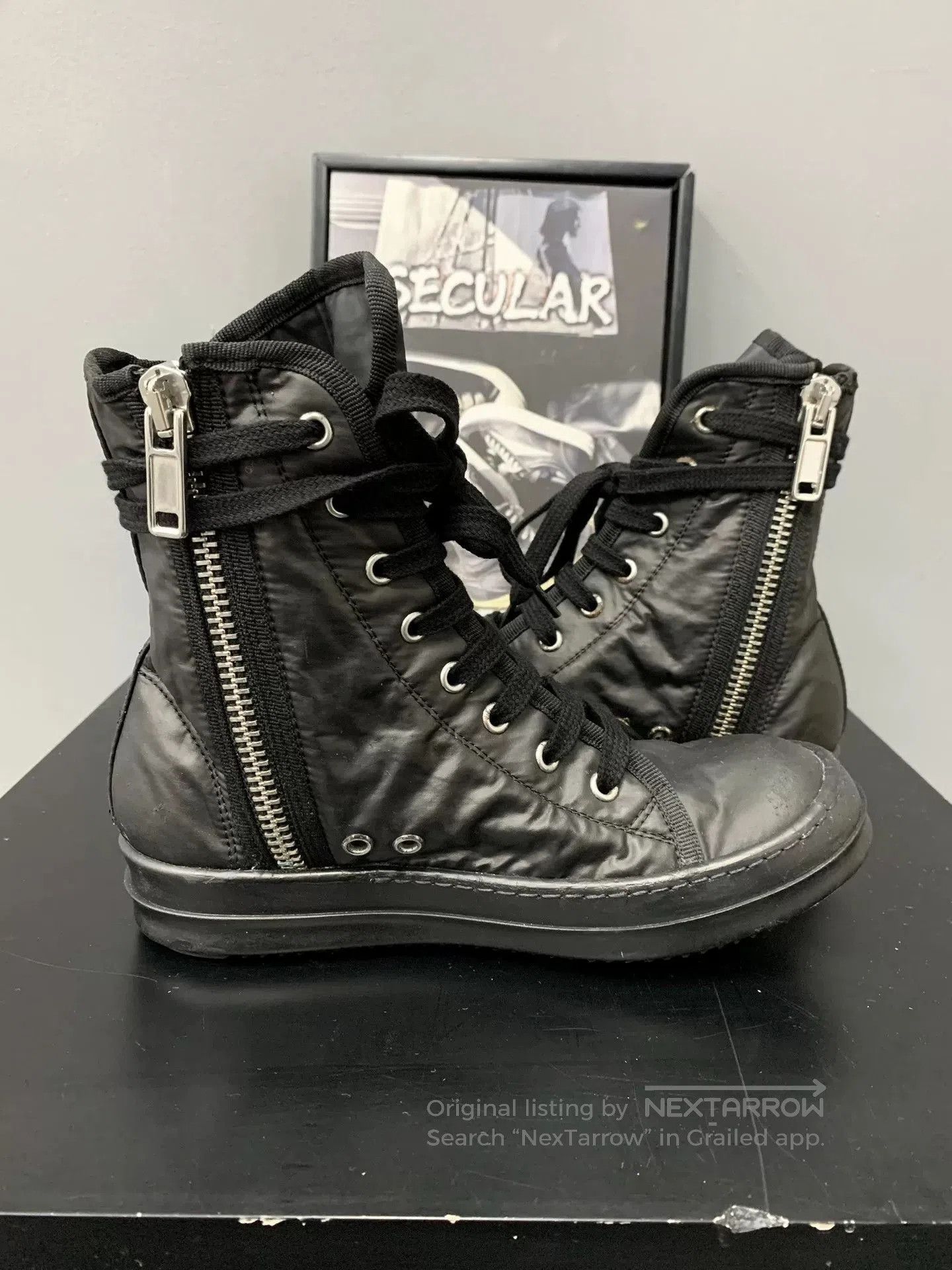 Rick Owens Drkshdw rick owens drkshdw black high-top sneakers. Size US 5.5 / IT 35.5 - 5 Thumbnail