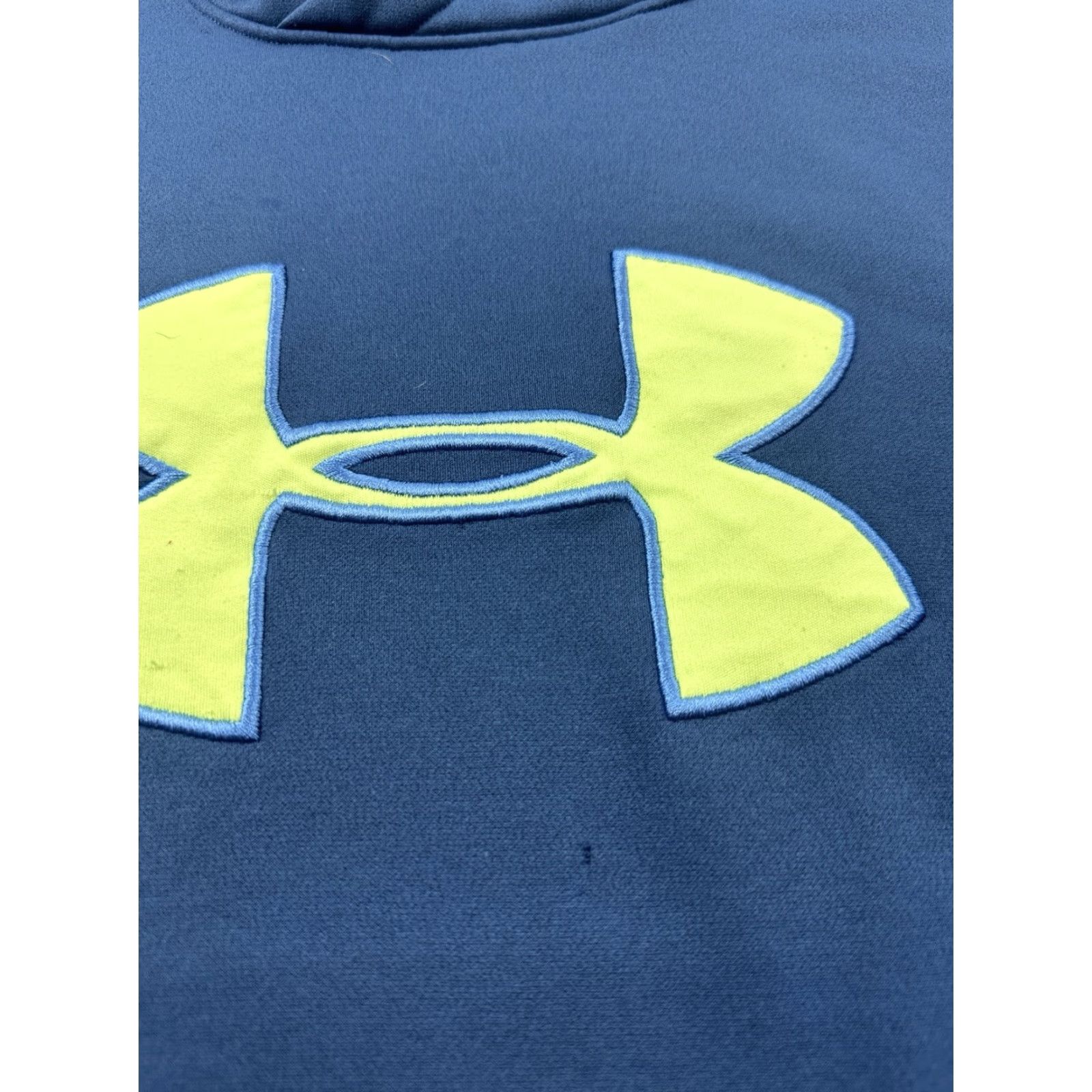 Under Armour Under Armour Hoodie Mens Large Blue Pullover Coldgear Storm Logo Fleece Long Sleeve Hooded Sweatshirt Size US L / EU 52-54 / 3 - 5 Thumbnail