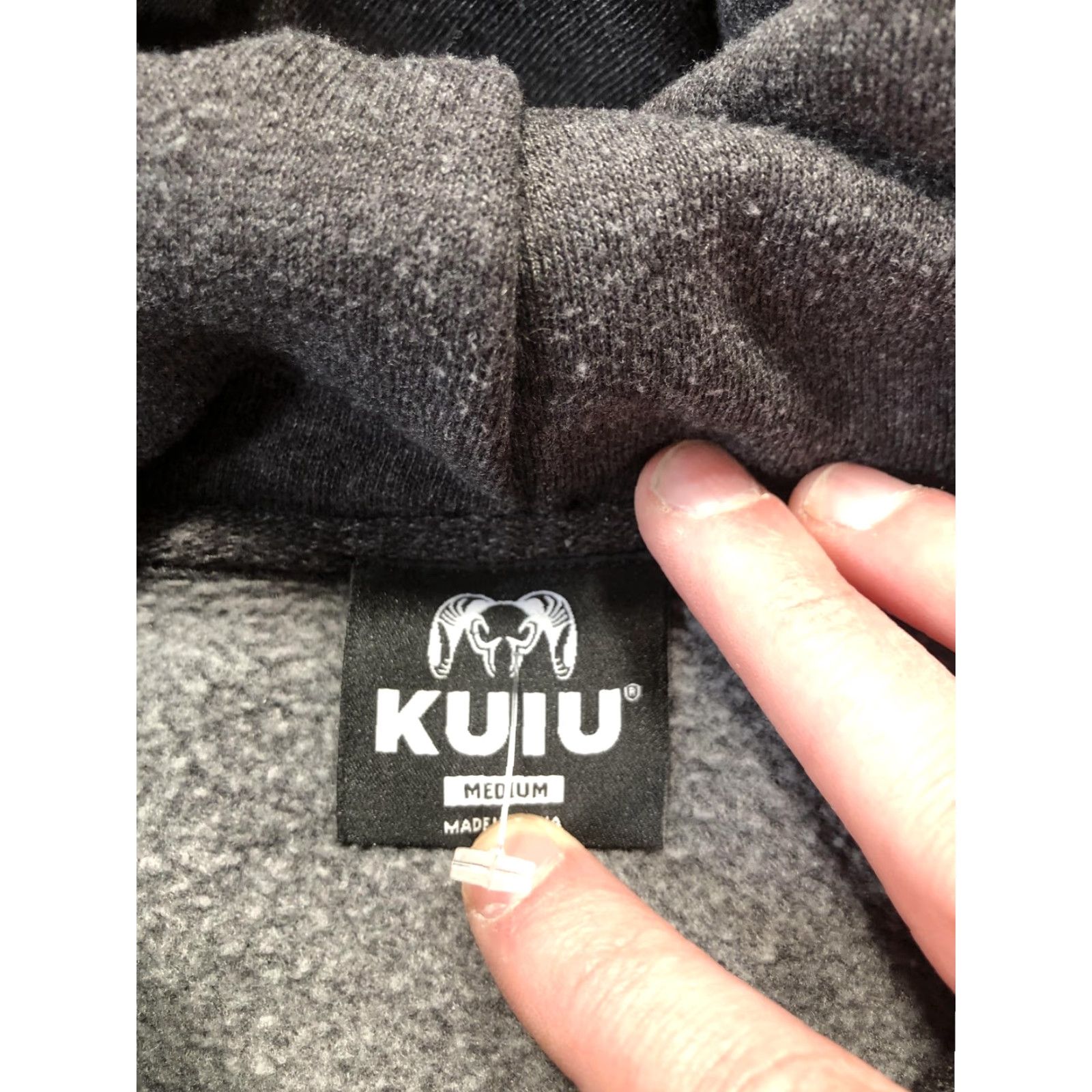 Logo 7 KUIU Hoodie Mens Medium Gray Fleece Pullover Graphic Print Ram Logo Hunting Sweatshirt Size US M / EU 48-50 / 2 - 7 Thumbnail