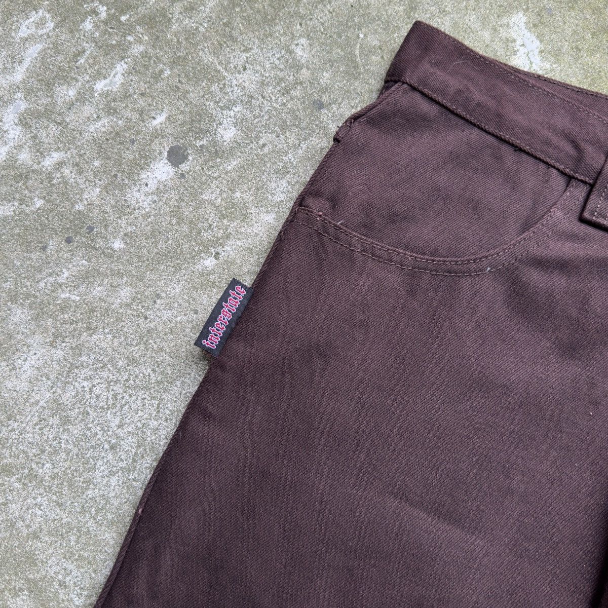 JNCO VINTAGE INTERSTATE BAGGY BROWN WIDE LEG DENIM SKATER JEANS Size US 35 - 10 Thumbnail