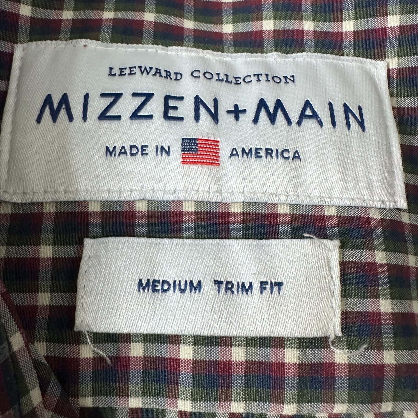 Mizzen+Main Mizzen + Main Shirt Men’s Medium Red Blue Green Check Size US M / EU 48-50 / 2 - 6 Thumbnail