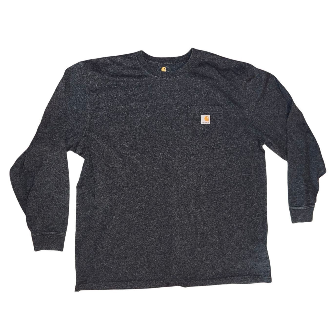 Carhartt Carhartt Original Fit L Long-Sleeve Pocket T-Shirt Dark Gray Size US XXL / EU 58 / 5 - 2 Thumbnail