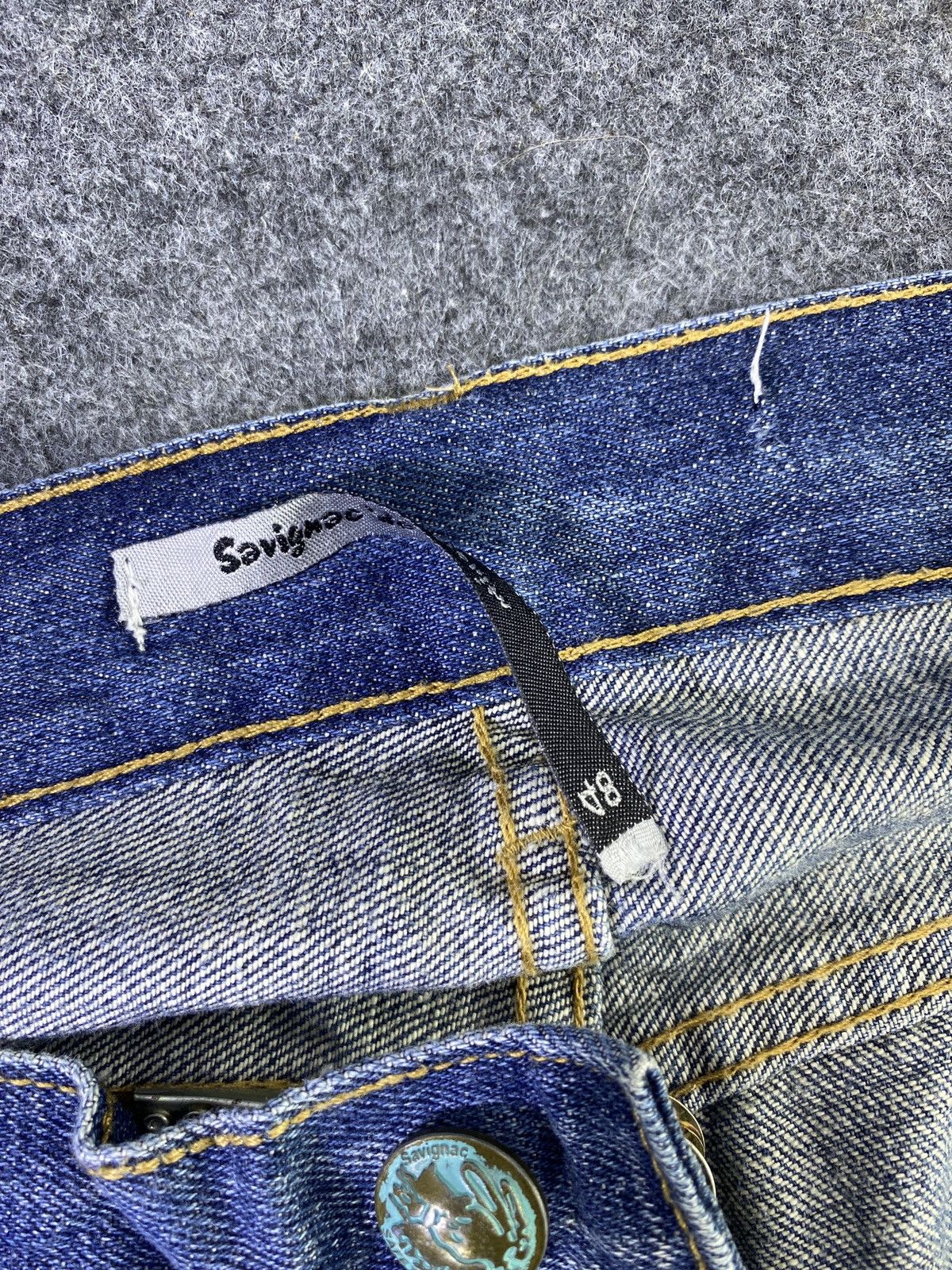 Japanese Brand × Jean Savignac 'de Denim Distressed Blue Wash Jeans - J956 Size US 34 / EU 50 - 8 Thumbnail