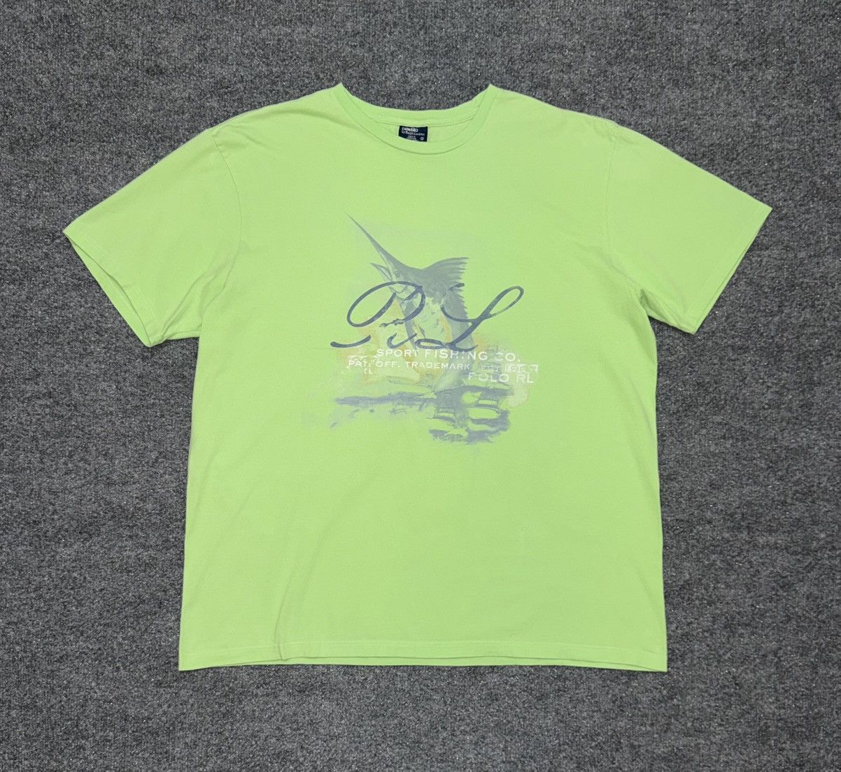 Polo Ralph Lauren Vintage Polo Ralph Lauren Sport Fishing Tee Neon Green Size US XL / EU 56 / 4 - 1 Thumbnail