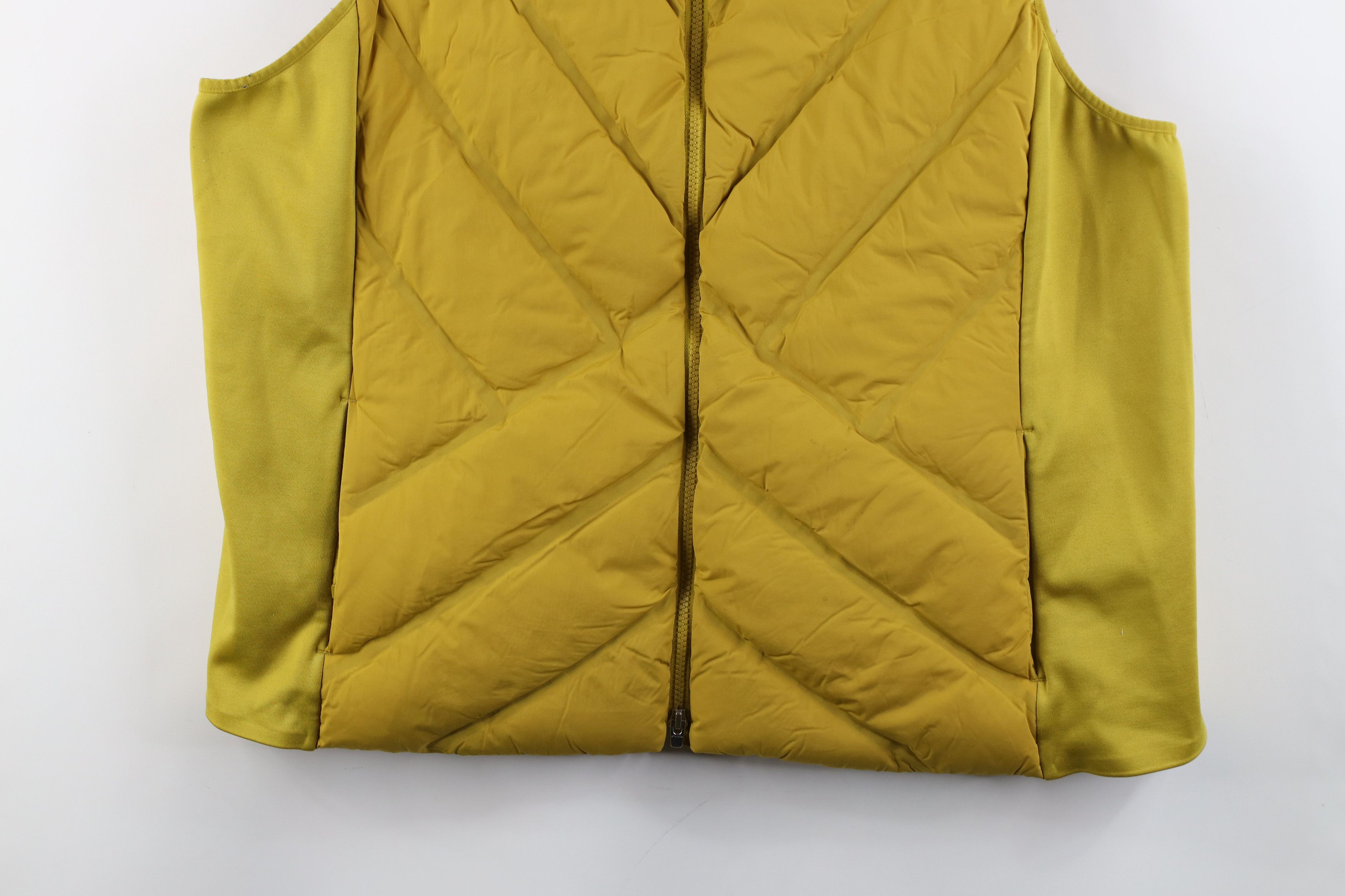 Athleta × Vintage Athleta Down Insulated Full Zip Puffer Vest Jacket Yellow Size XXL / US 16-18 / IT 52-54 - 3 Thumbnail