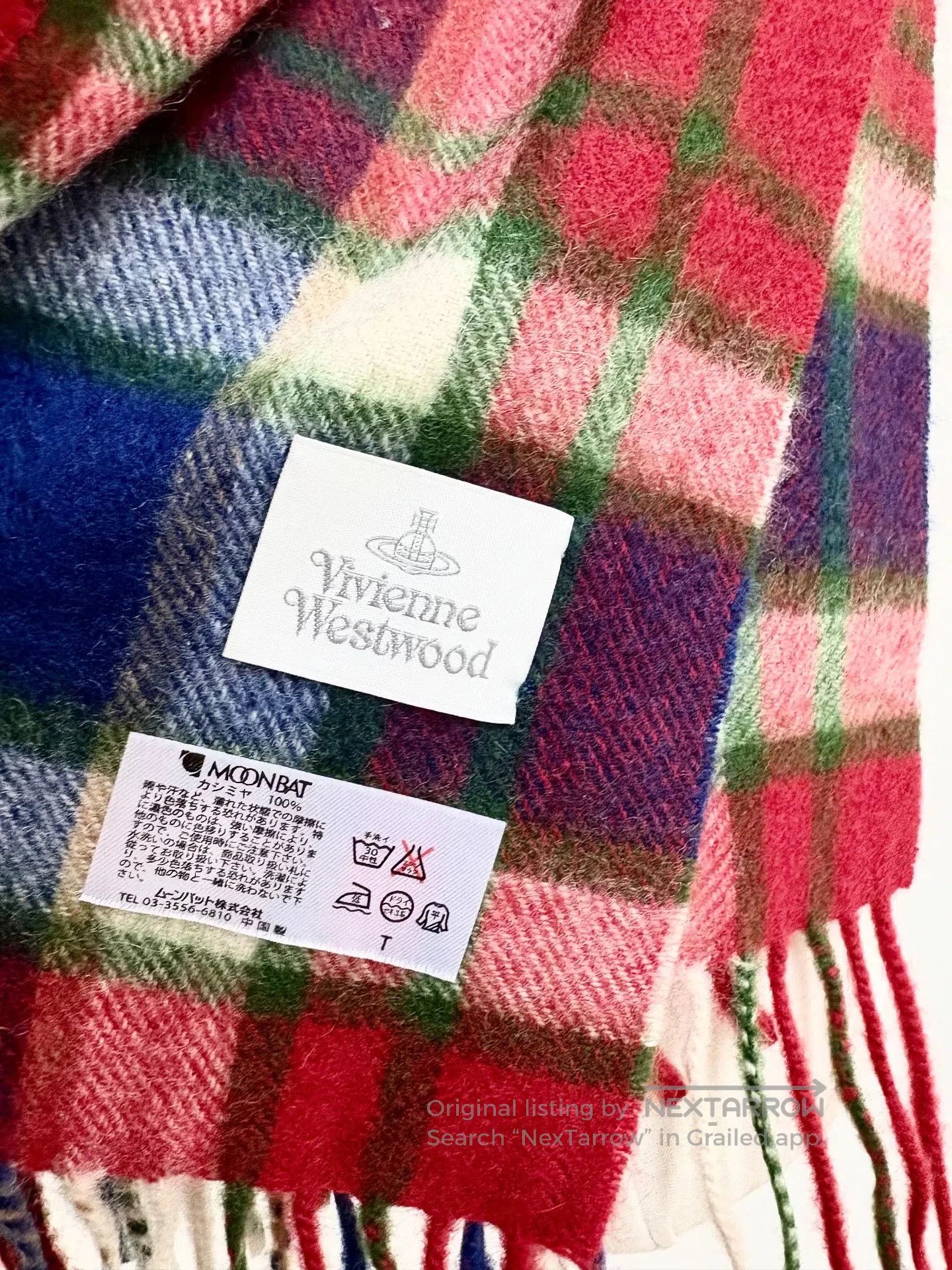 Vivienne Westwood Vivienne Westwood Vintage Plaid Saturn Scarf. Size ONE SIZE - 5 Thumbnail