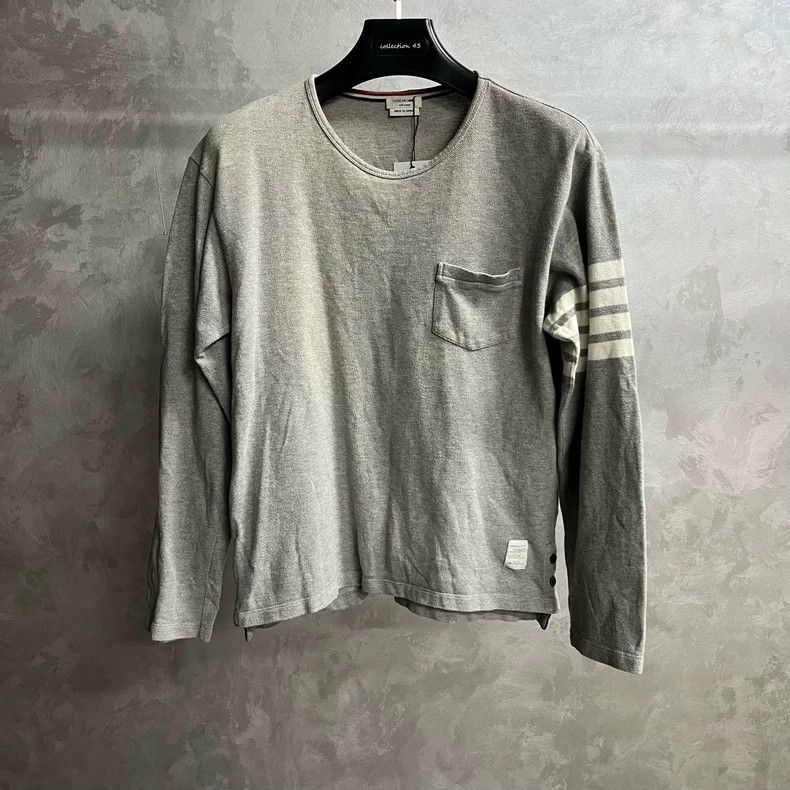 Thom Browne Thom Browne Towled round collar long sleeves Size US S / EU 44-46 / 1 - 1 Thumbnail