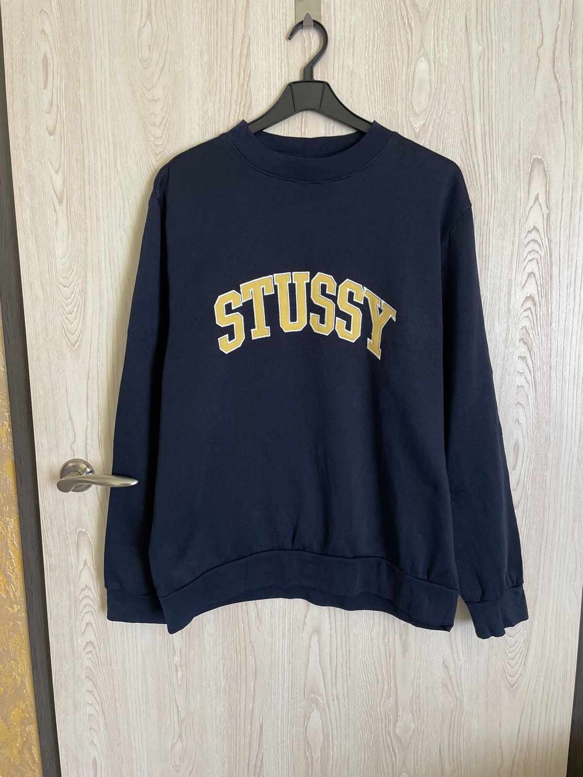 Vintage 90s Stussy Usa Sweatshirt Medium Stussy Spell Out Embroidered 2024 Crewneck