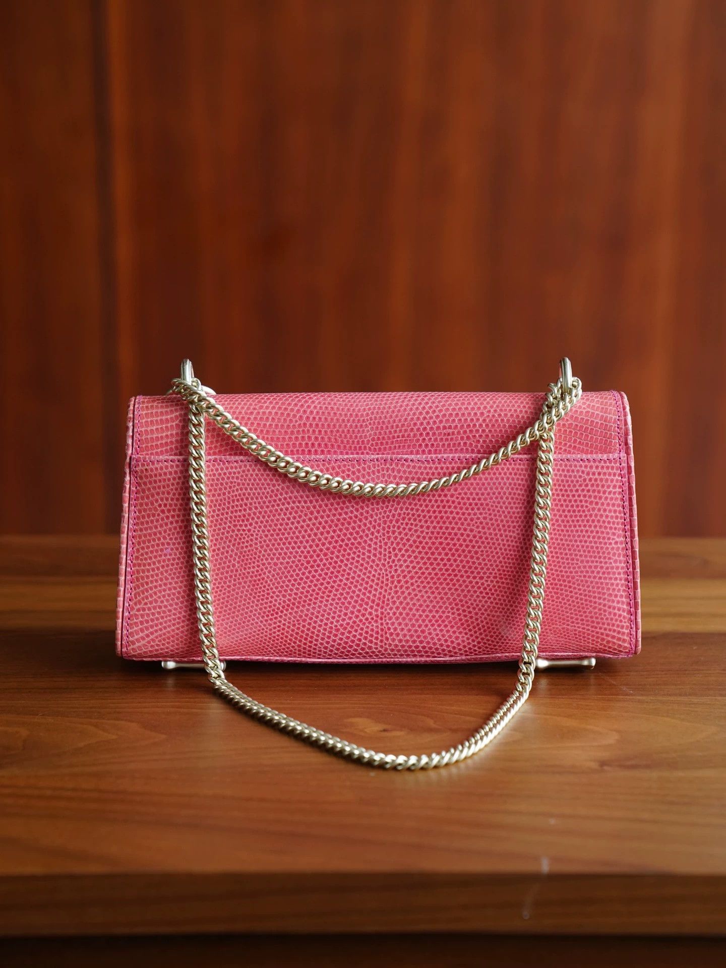 Other BKC vintage dog lizard skin peach pink chain tote women's Size ONE SIZE - 3 Thumbnail